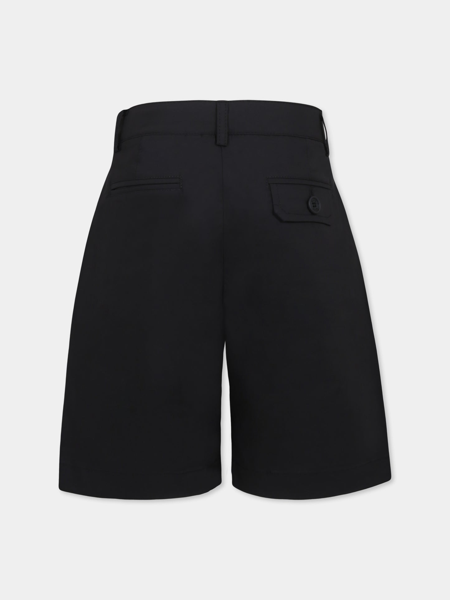 Shorts neri per bambino con logo,Msgm Kids,S5MSJBBE141 110