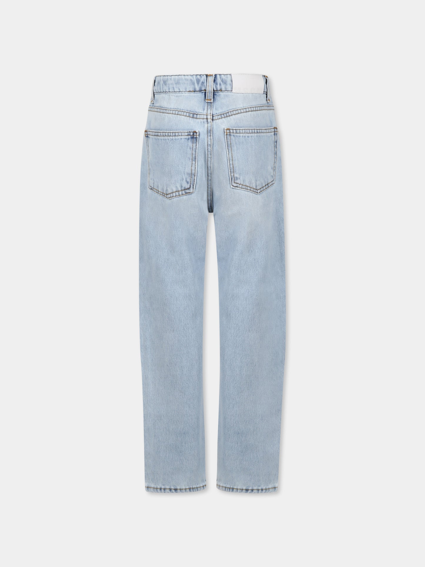 Jeans denim per bambino con logo,Msgm Kids,S5MSJBDP162 126