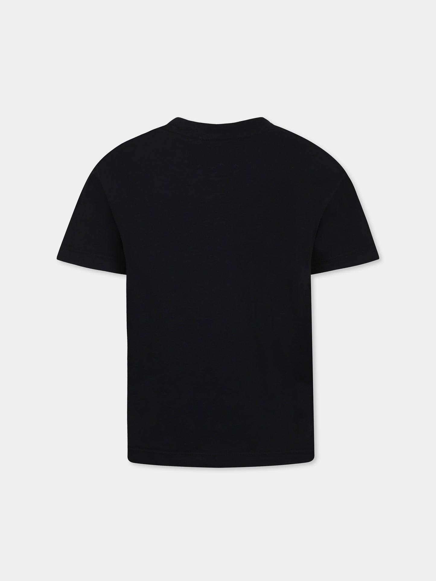 Black t-shirt for boy with logo