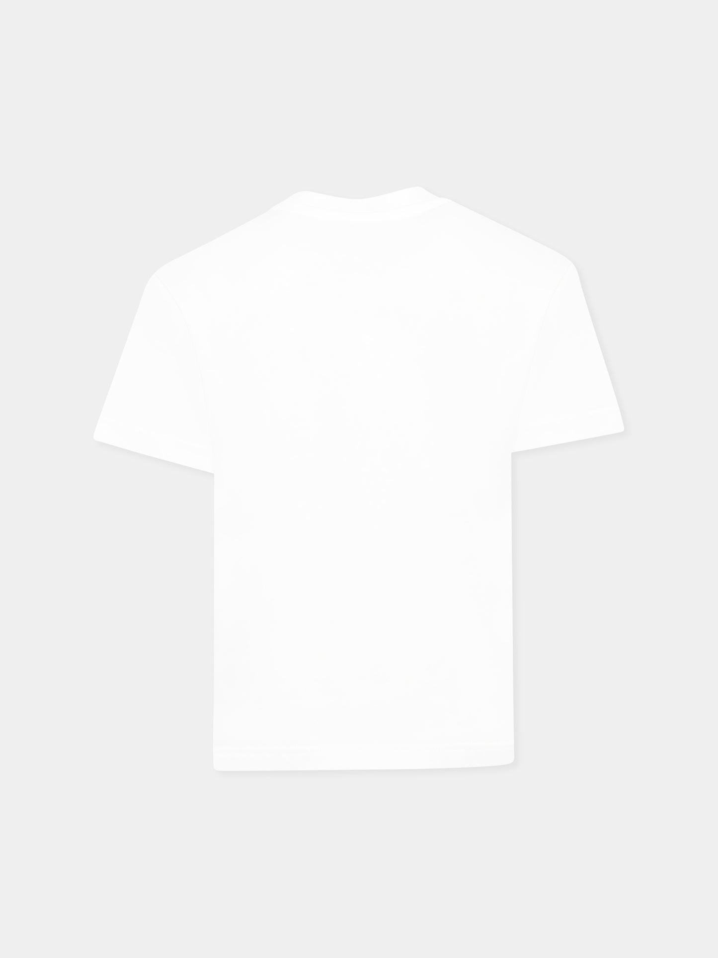 White t-shirt for boy with logo