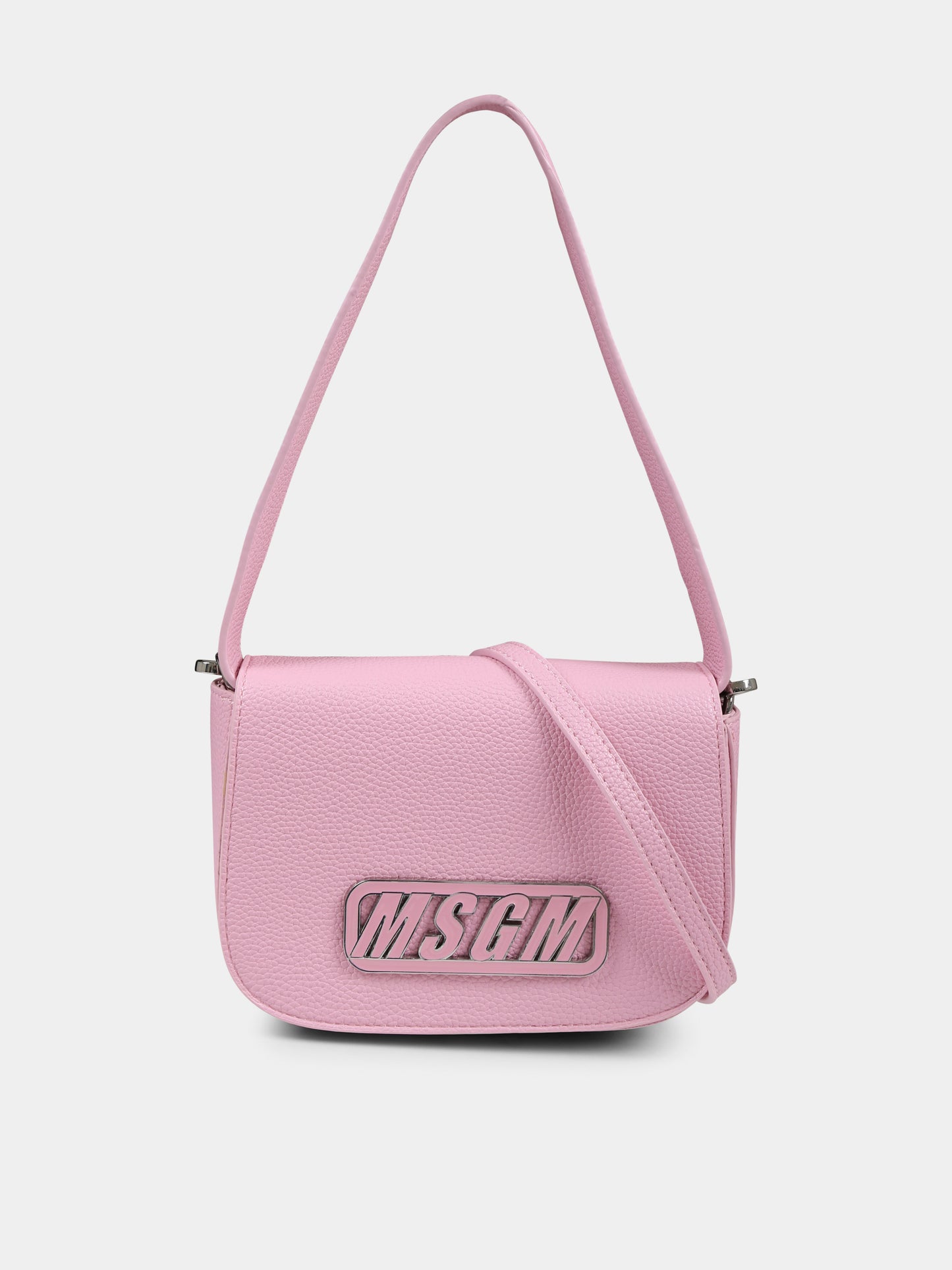 Borsa rosa per bambina con logo,Msgm Kids,S5MSJGBA192 MS003