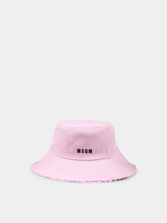 Cloche rosa per bambina con logo,Msgm Kids,S5MSJGCT195 MS003
