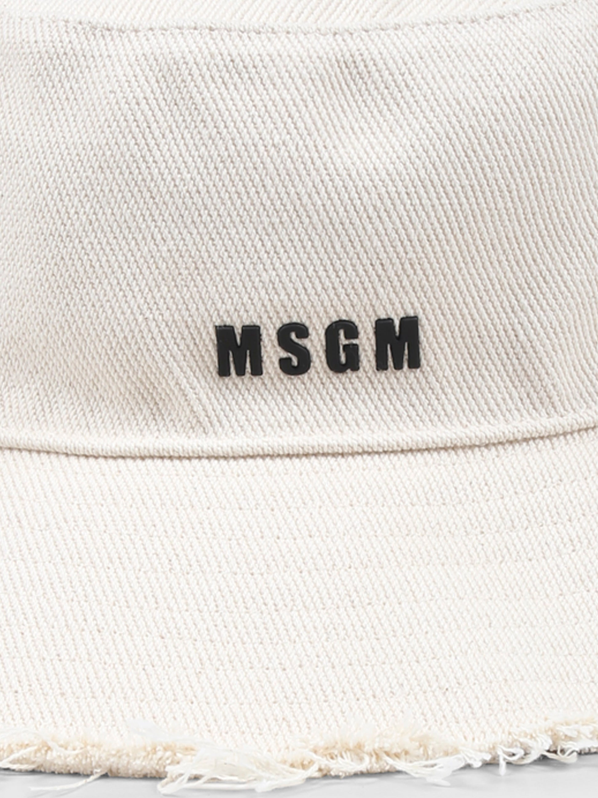 Cloche beige per bambina con logo,Msgm Kids,S5MSJGCT195 013