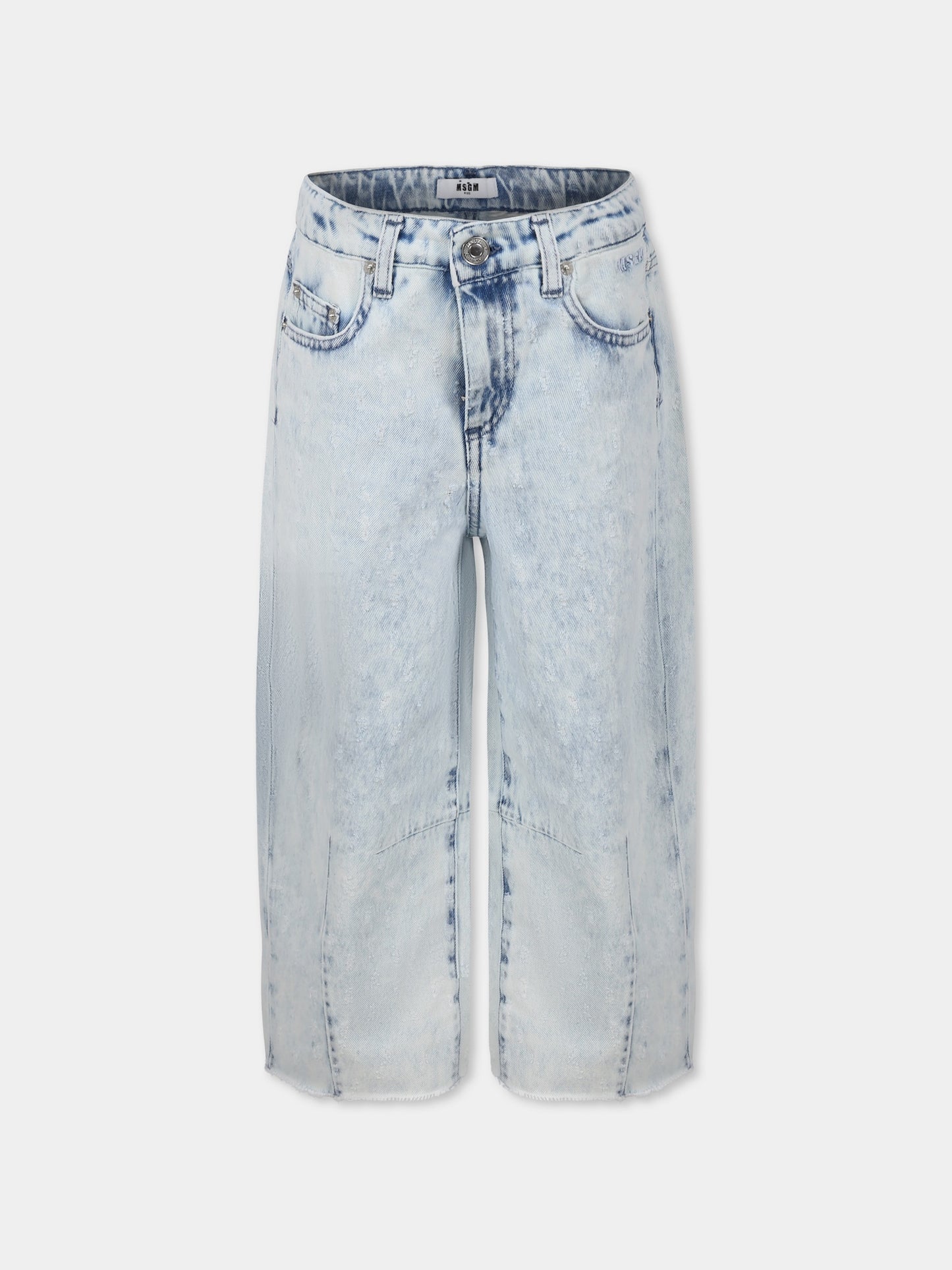 Jeans denim per bambina con logo,Msgm Kids,S5MSJGDP180 126