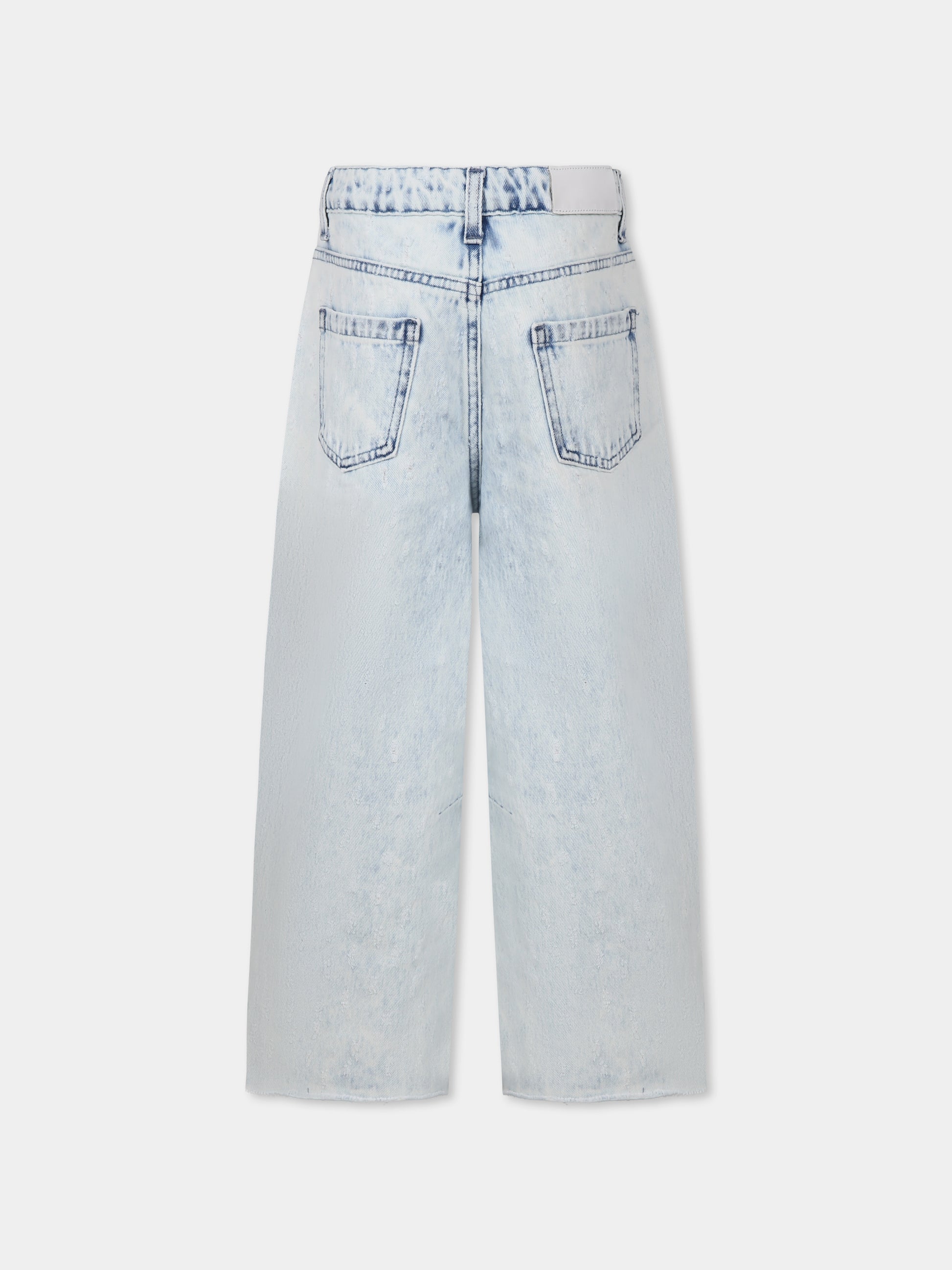 Jeans denim per bambina con logo,Msgm Kids,S5MSJGDP180 126