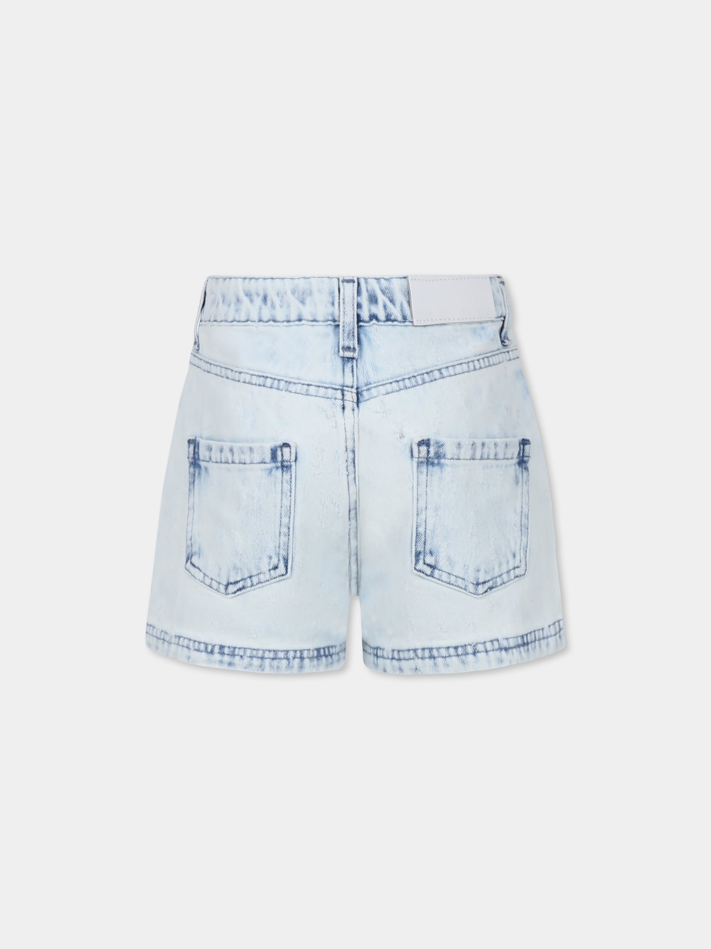 Shorts denim per bambina con logo,Msgm Kids,S5MSJGSH132 126