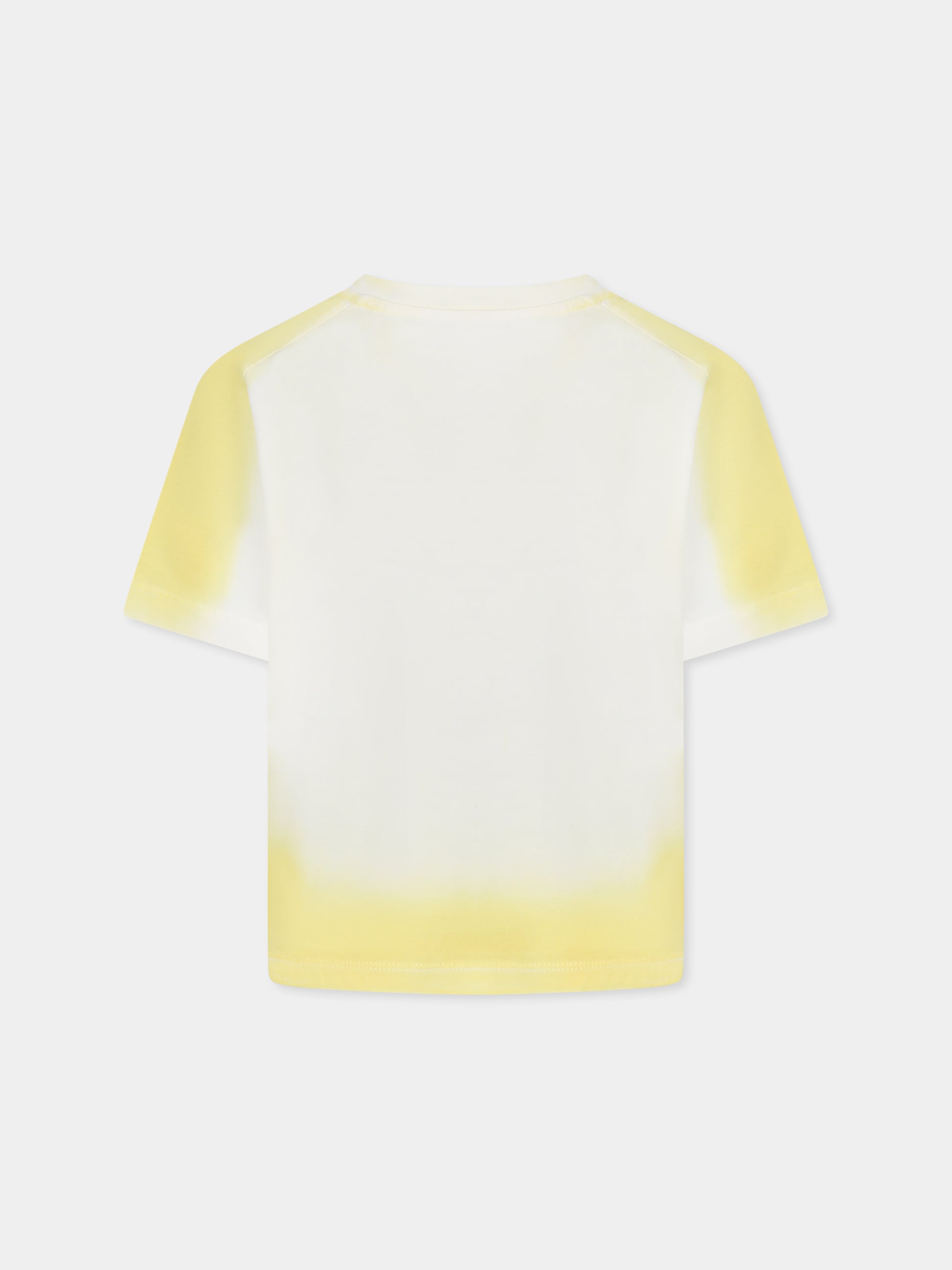 T-shirt gialla per bambina con logo,Msgm Kids,S5MSJGTH304 MS009