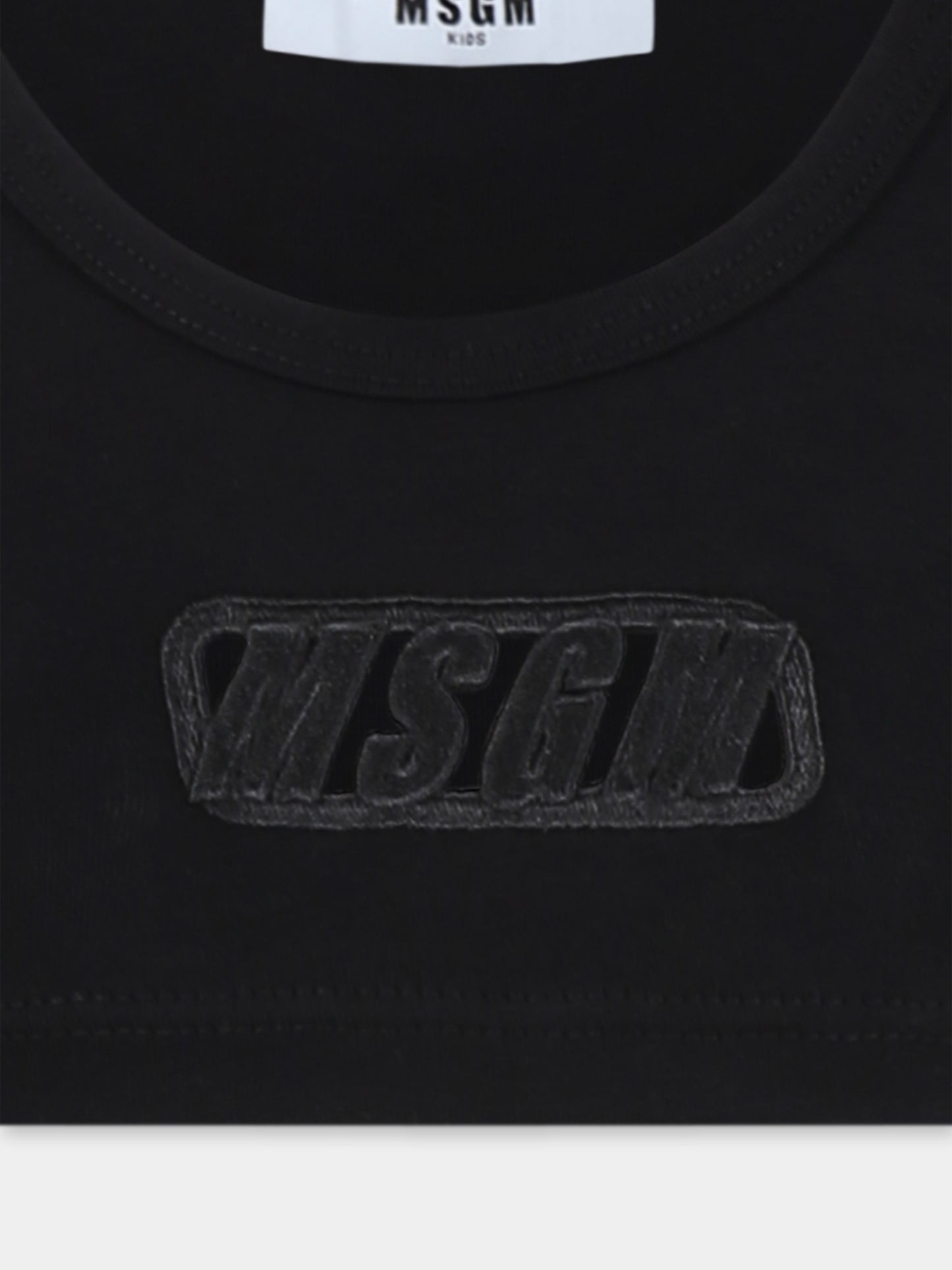 Balck tank top for girl with logo