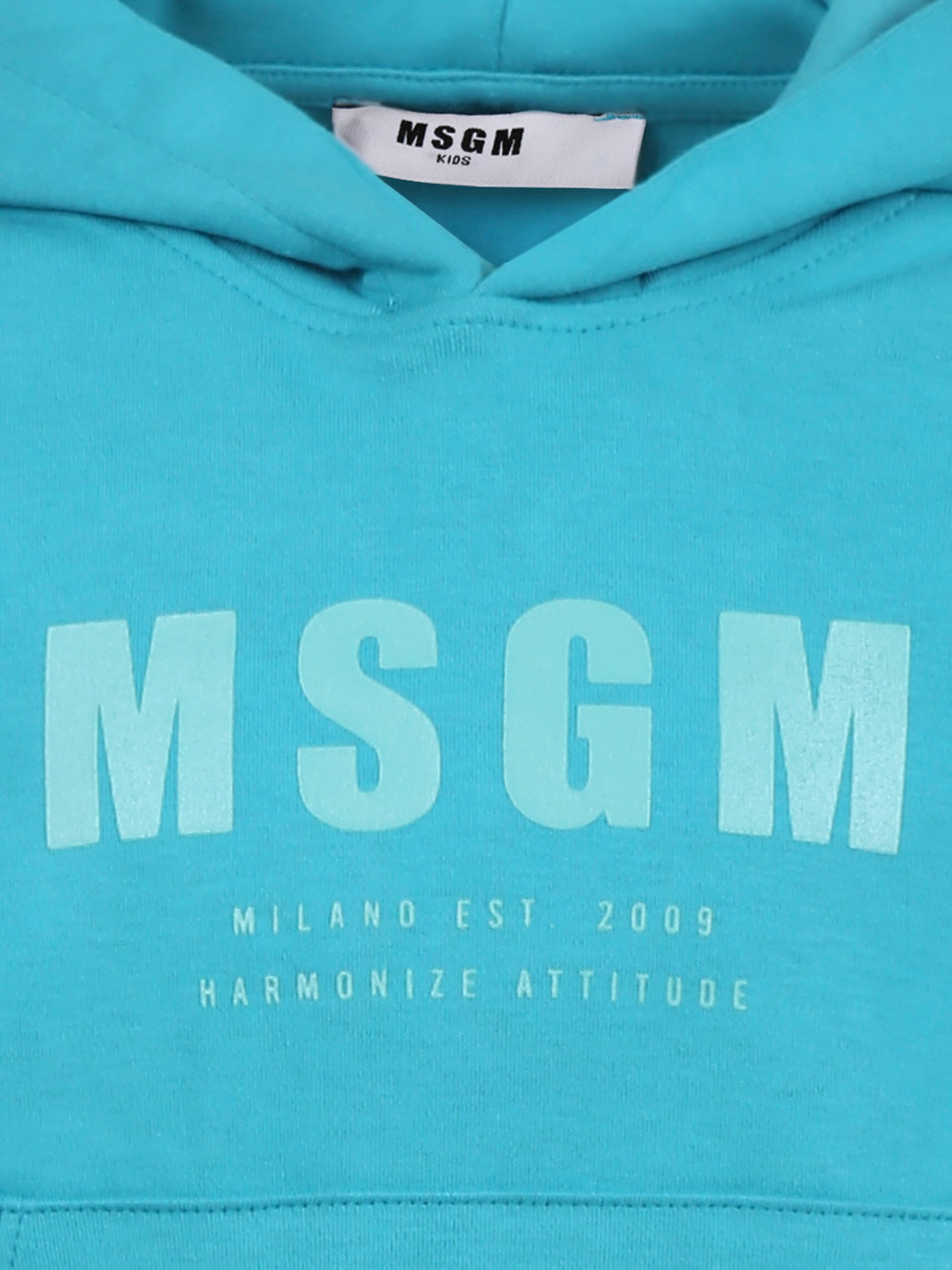 Felpa verde per bambini con logo,Msgm Kids,S5MSJUHS166 MS012