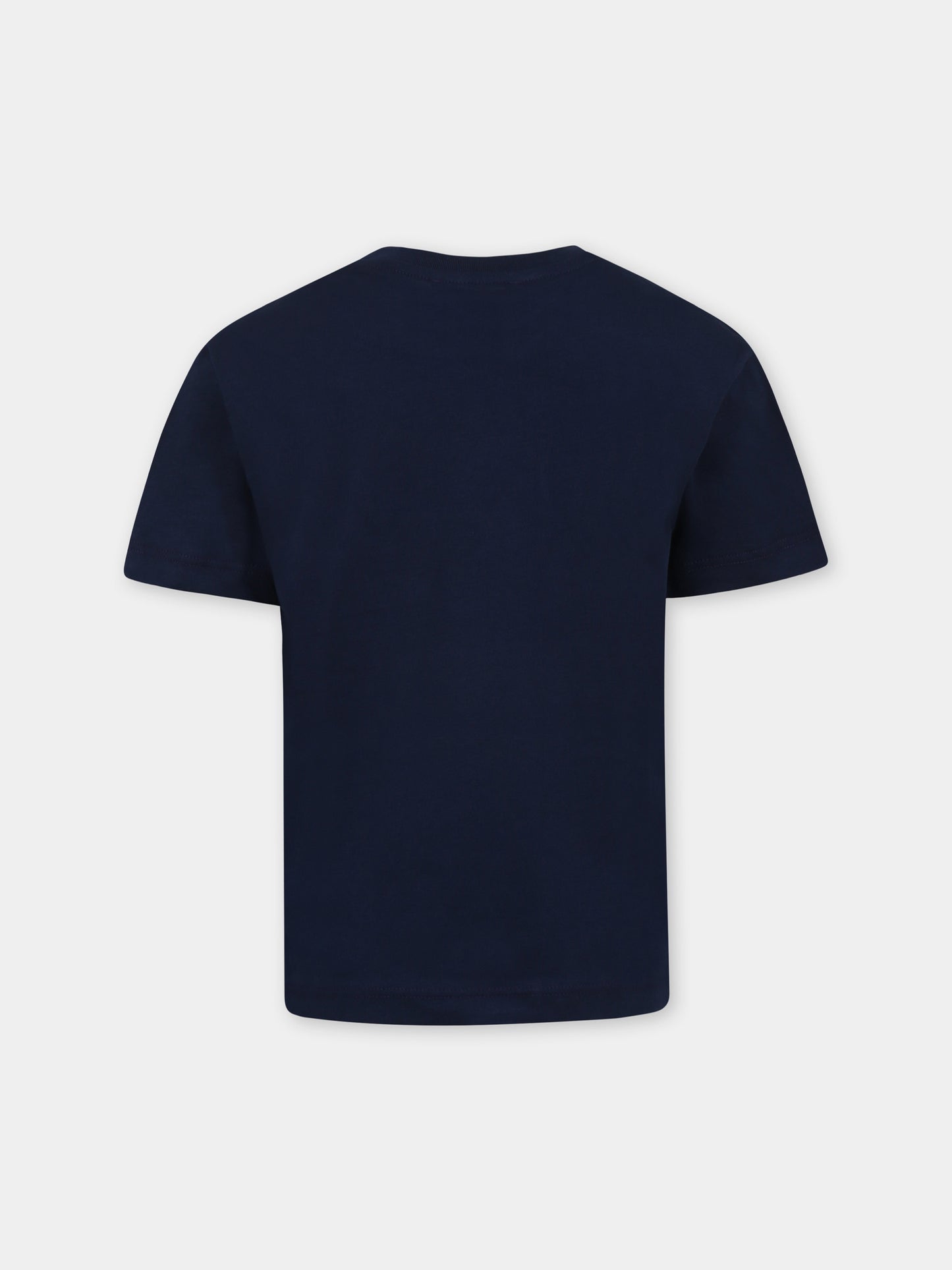 Blue t-shirt for kids with logo