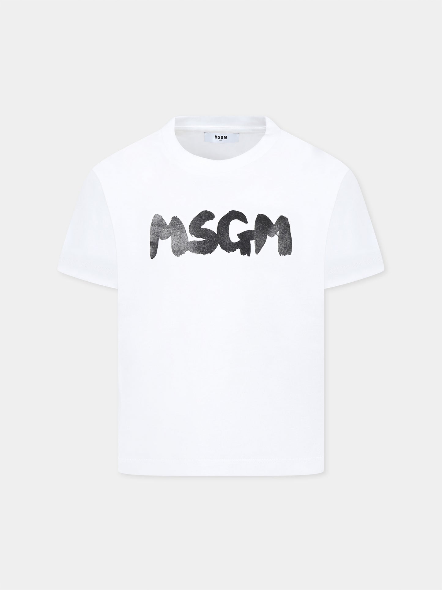 White t-shirt for kids with logo