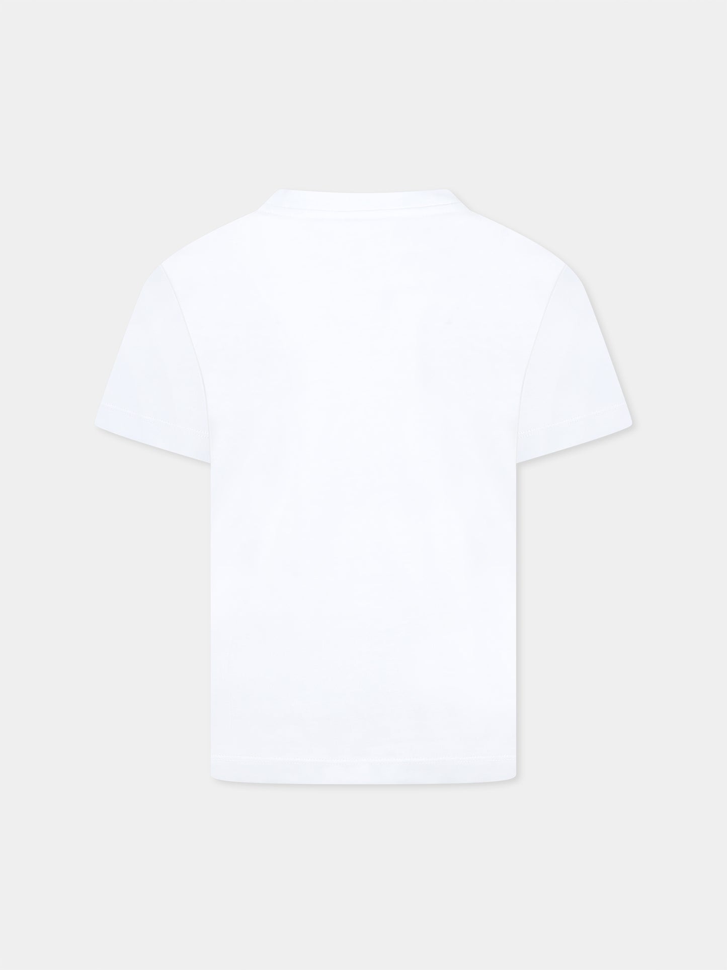 White t-shirt for kids with logo