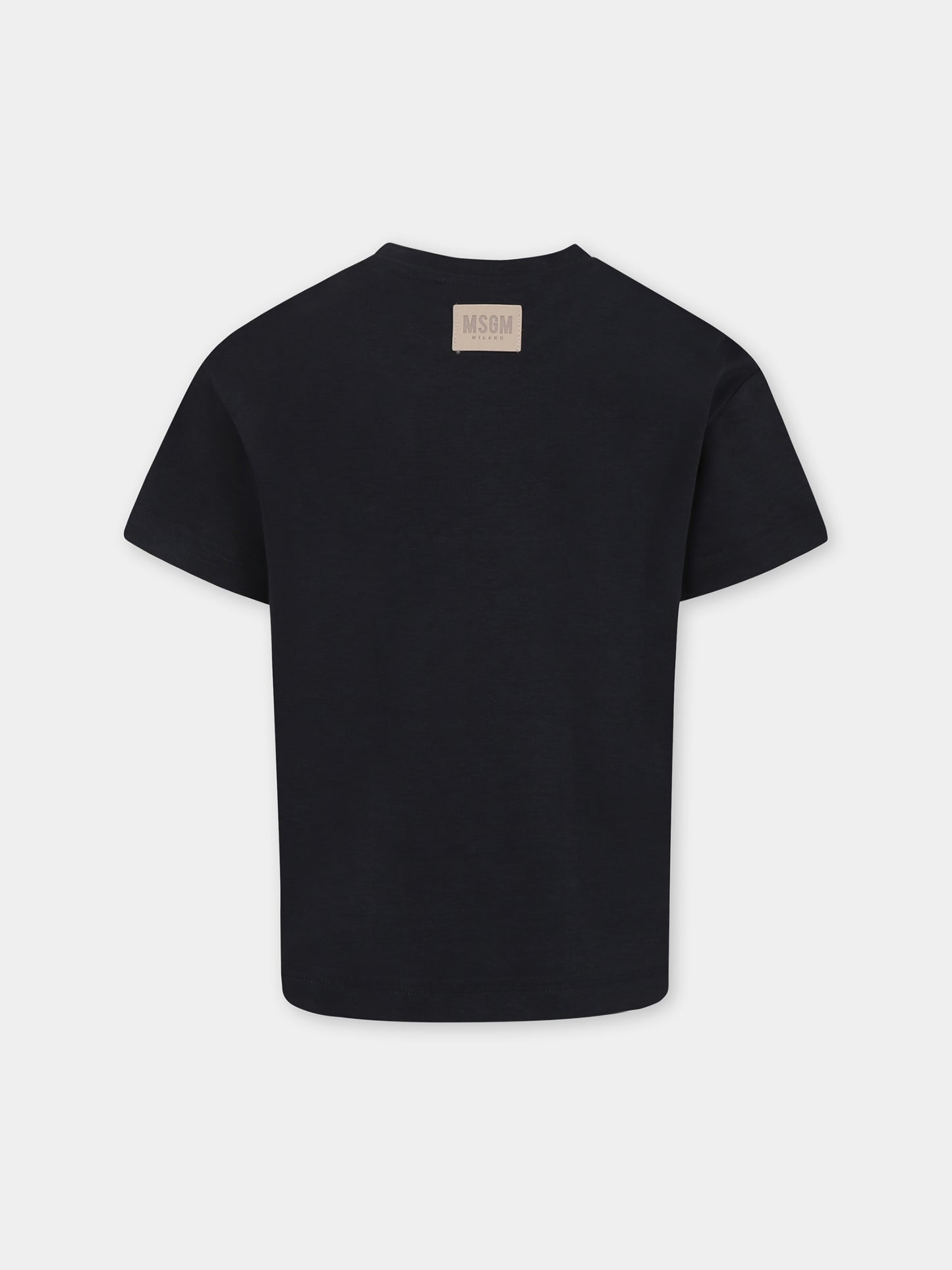 Black t-shirt for kids with logo