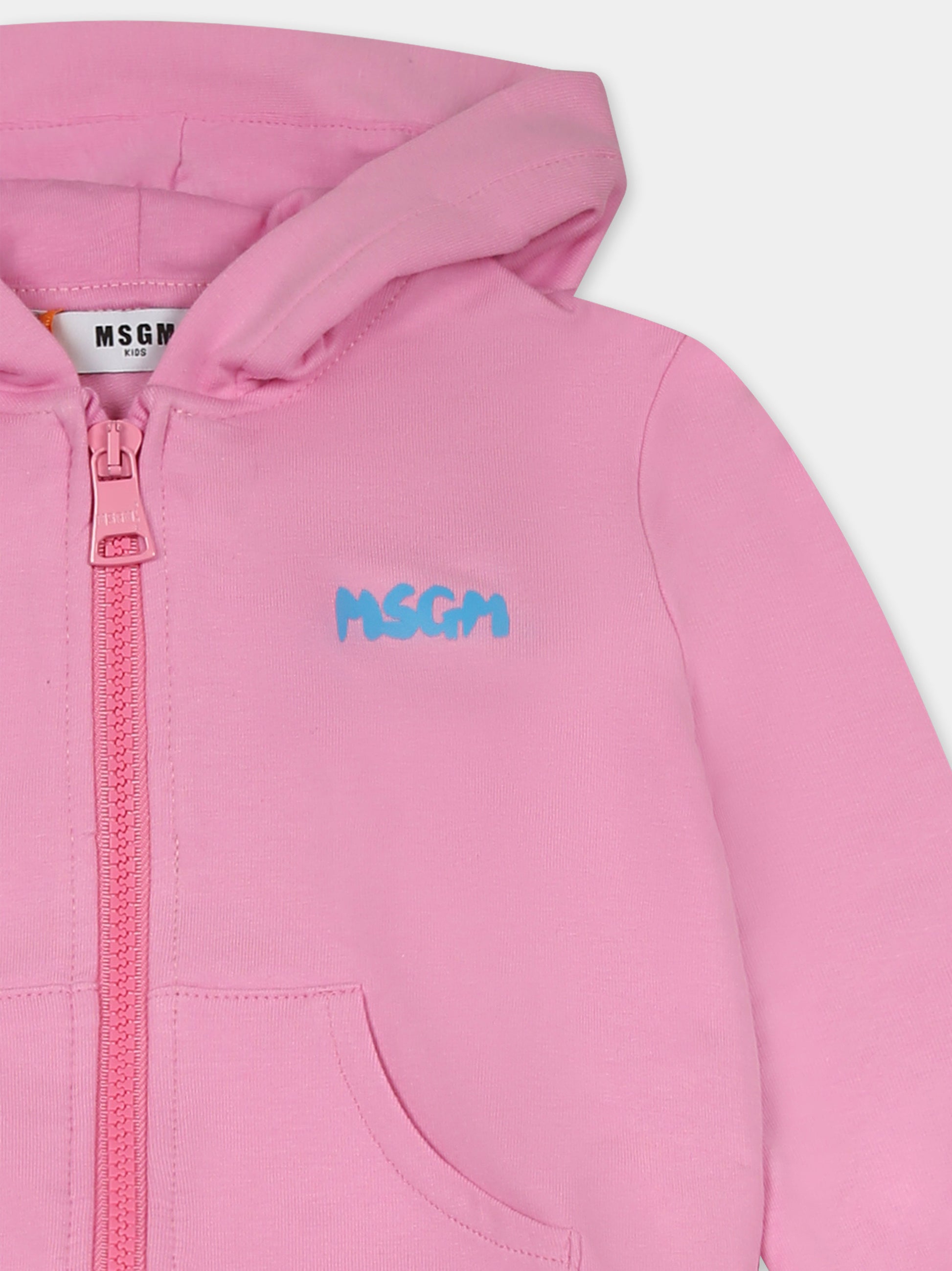 Completo rosa per neonata con logo,Msgm Kids,S5MSUNSF302 MS003