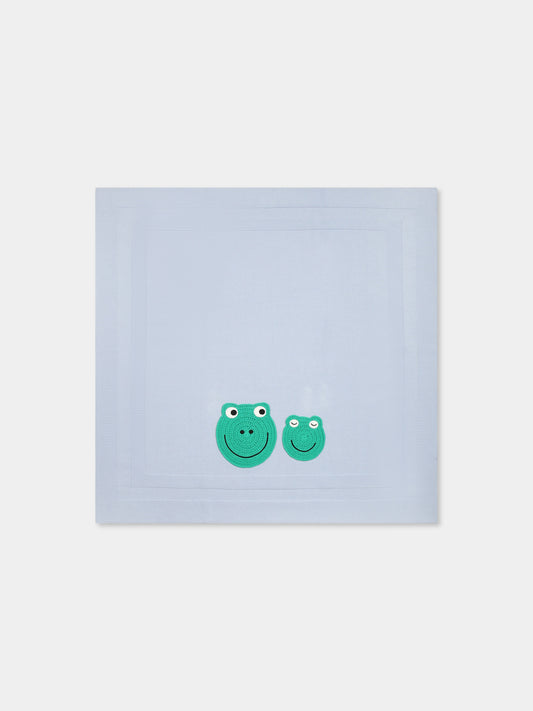 Coperta celeste per neonato con rane,Stella Mccartney Kids,TW0510 Z2423 600