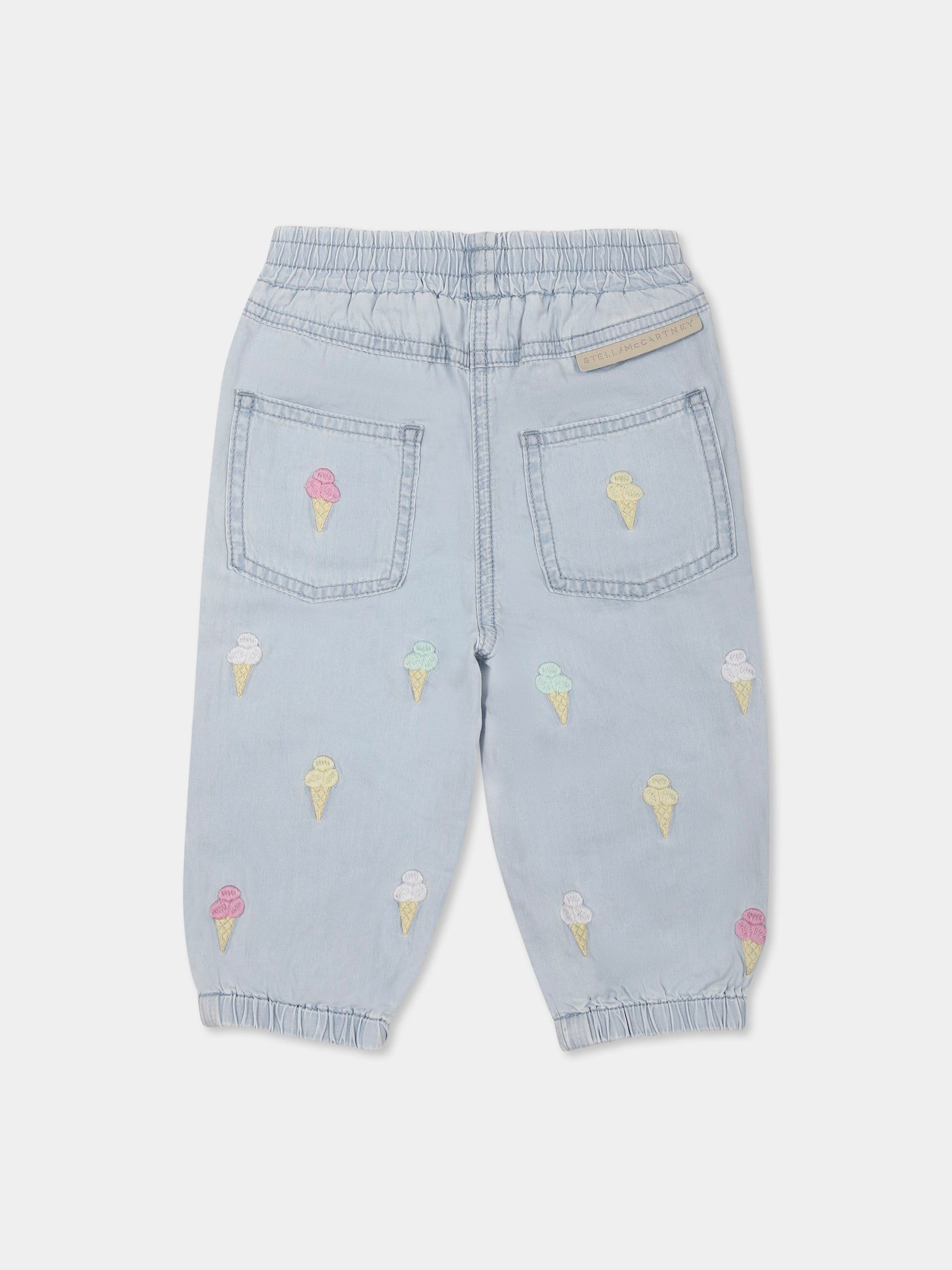 Jeans denim per neonata con gelati all over,Stella Mccartney Kids,TW6150 Z2767 600EM