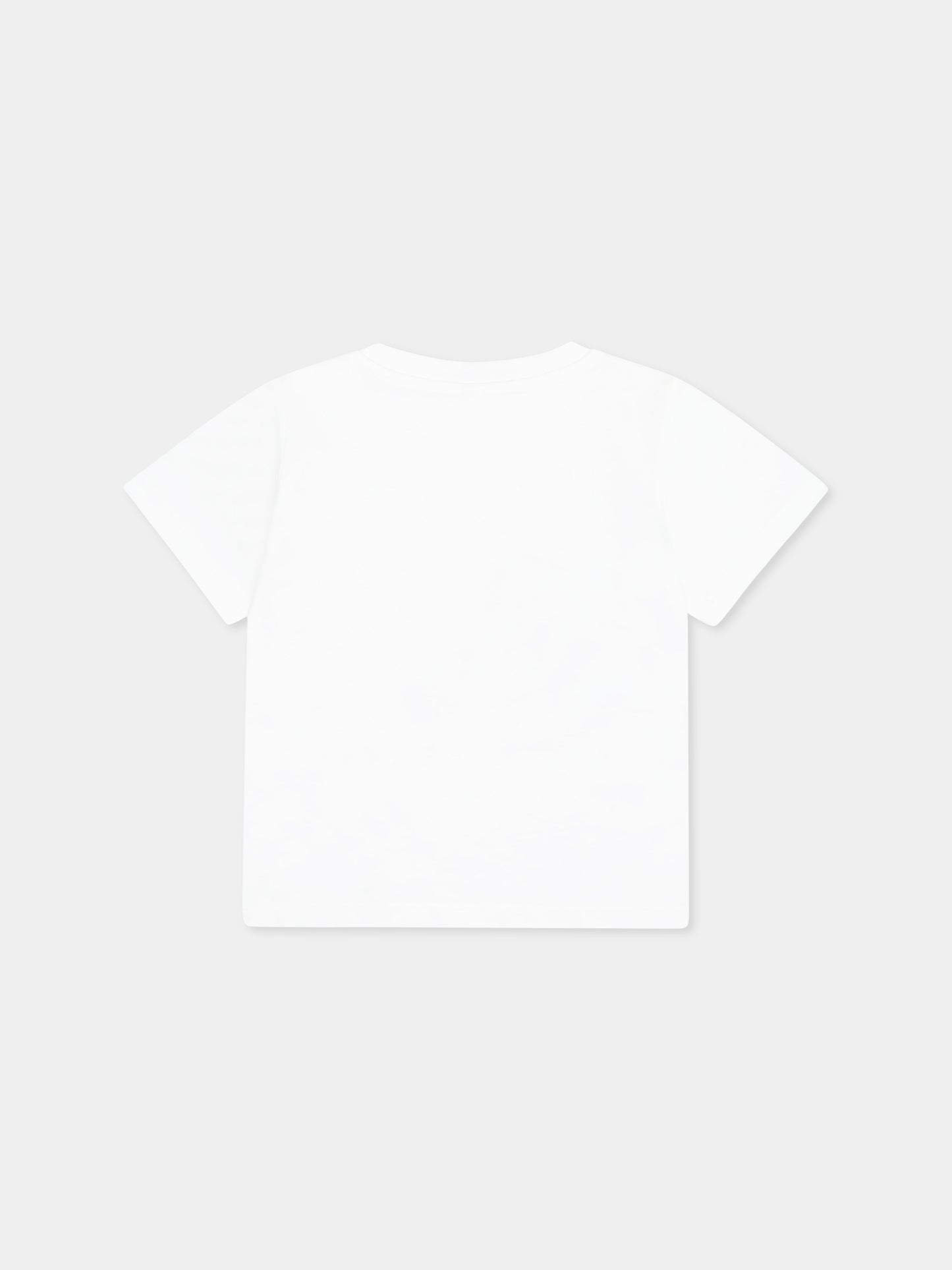 T-shirt bianca per neonata con gelato e logo,Stella Mccartney Kids,TW8161 Z0434 101