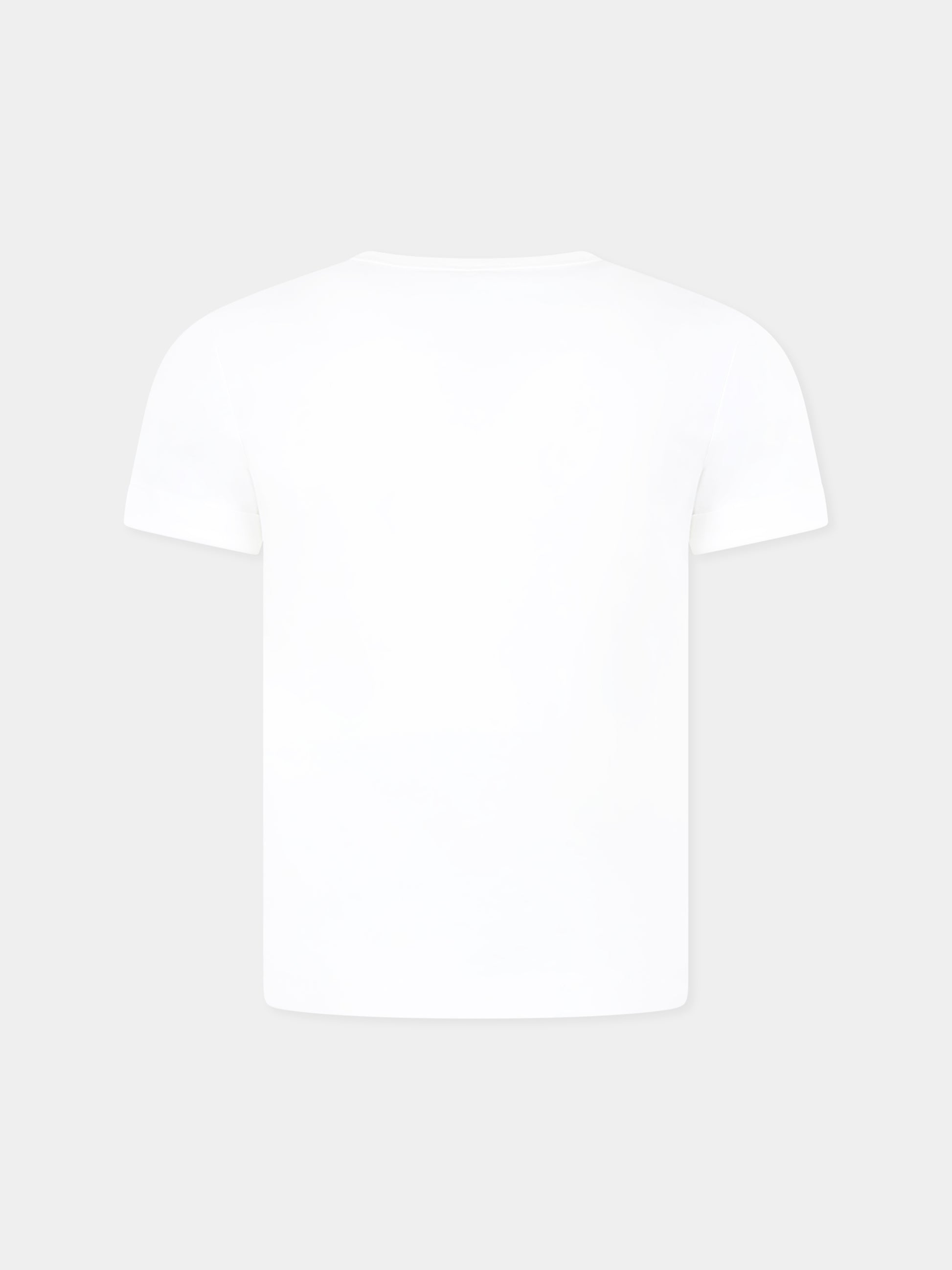 T-shirt bianca per bambina con stella,Stella Mccartney Kids,TW8B51 Z0434 101