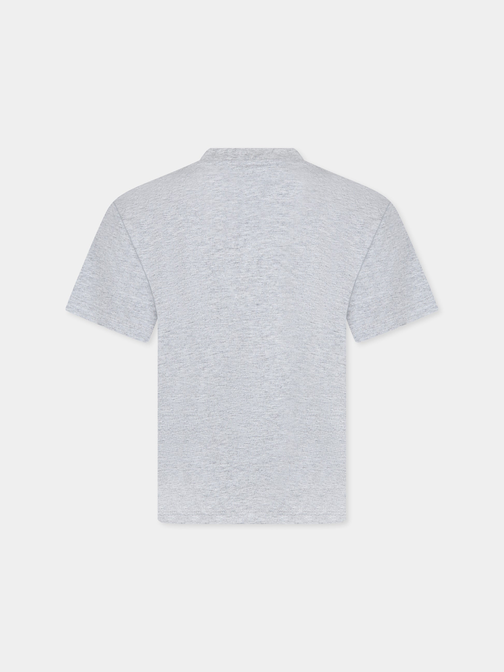 T-shirt grigia per bambino con gatto,Stella Mccartney Kids,TW8S01 Z0434 807