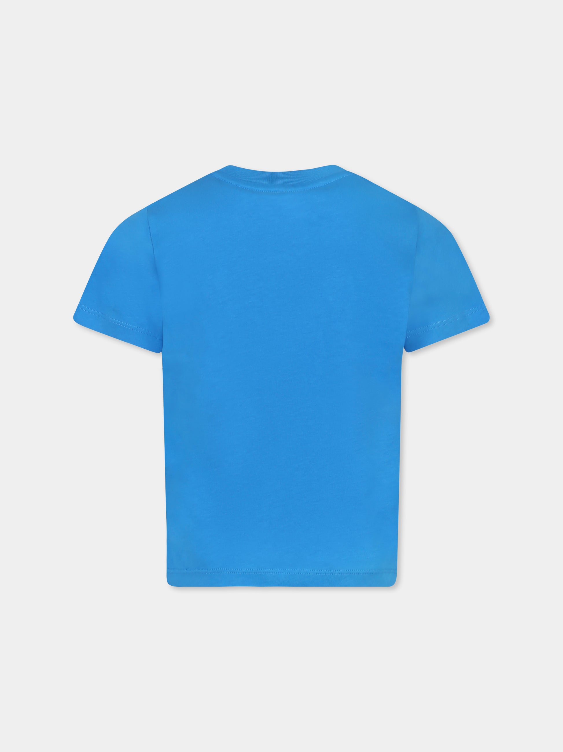 T-shirt azzurra per bambino con logo,Stella Mccartney Kids,TW8S41 Z0434 612