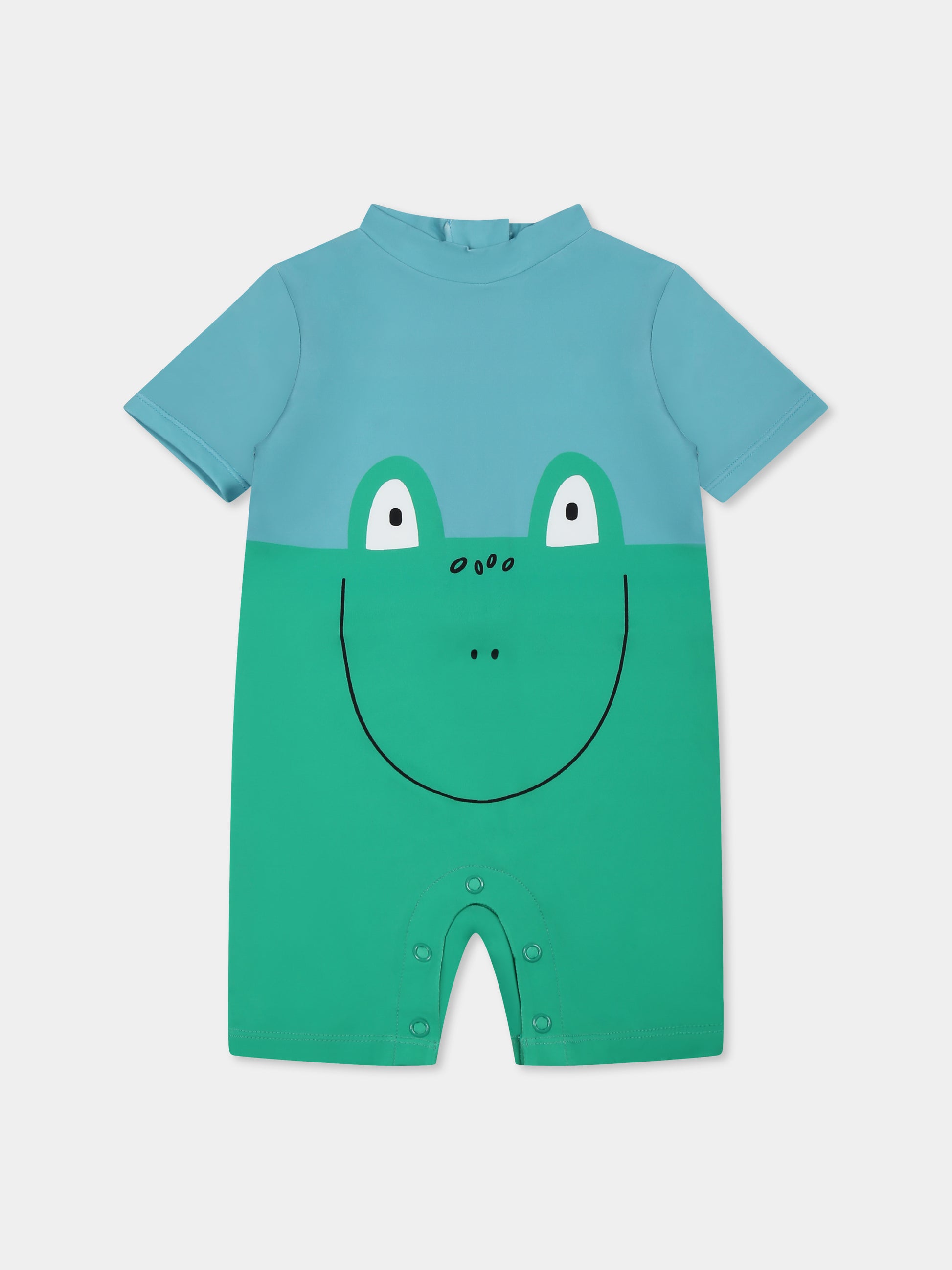Pagliaccetto Anti Uv verde per neonato con rana,Stella Mccartney Kids,TWC509 Z0157 999