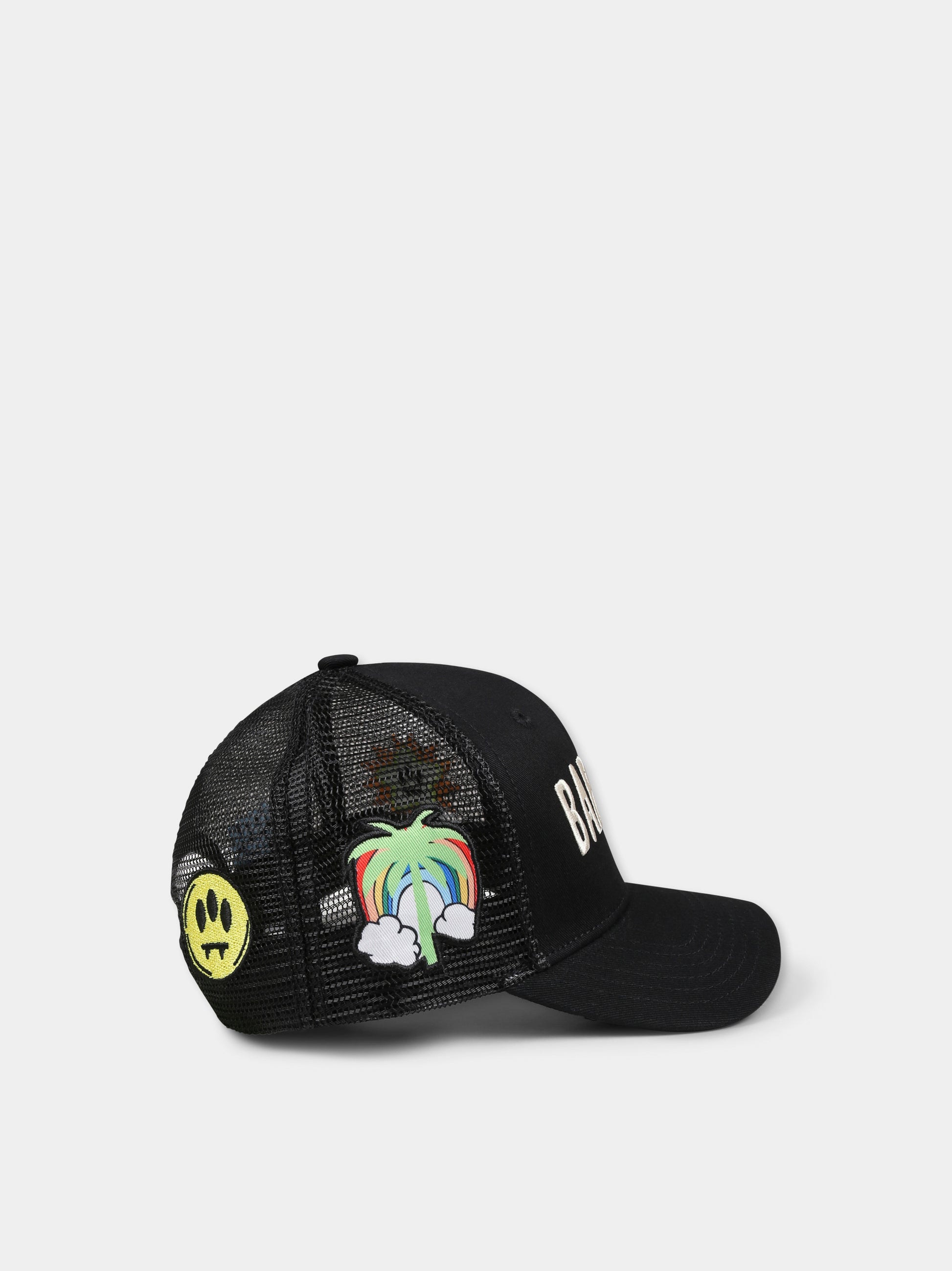 Cappello nero per bambini con logo e smile,Barrow,S5BKJUBC018 110