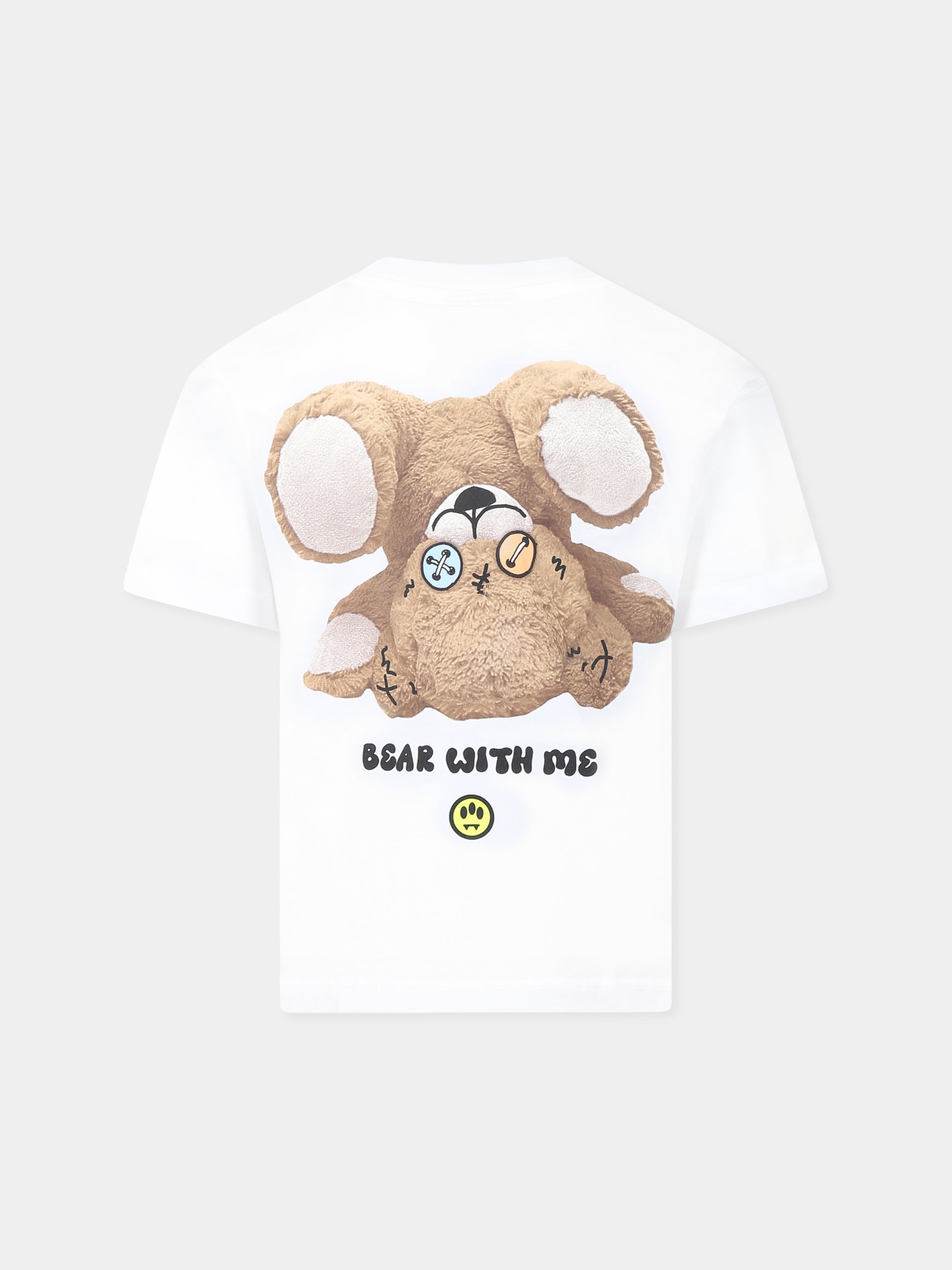 T-shirt bianca per bambini con logo e stampa Bear,Barrow,S5BKJUTH029 002