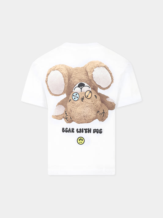 White t-shirt for kids with logo