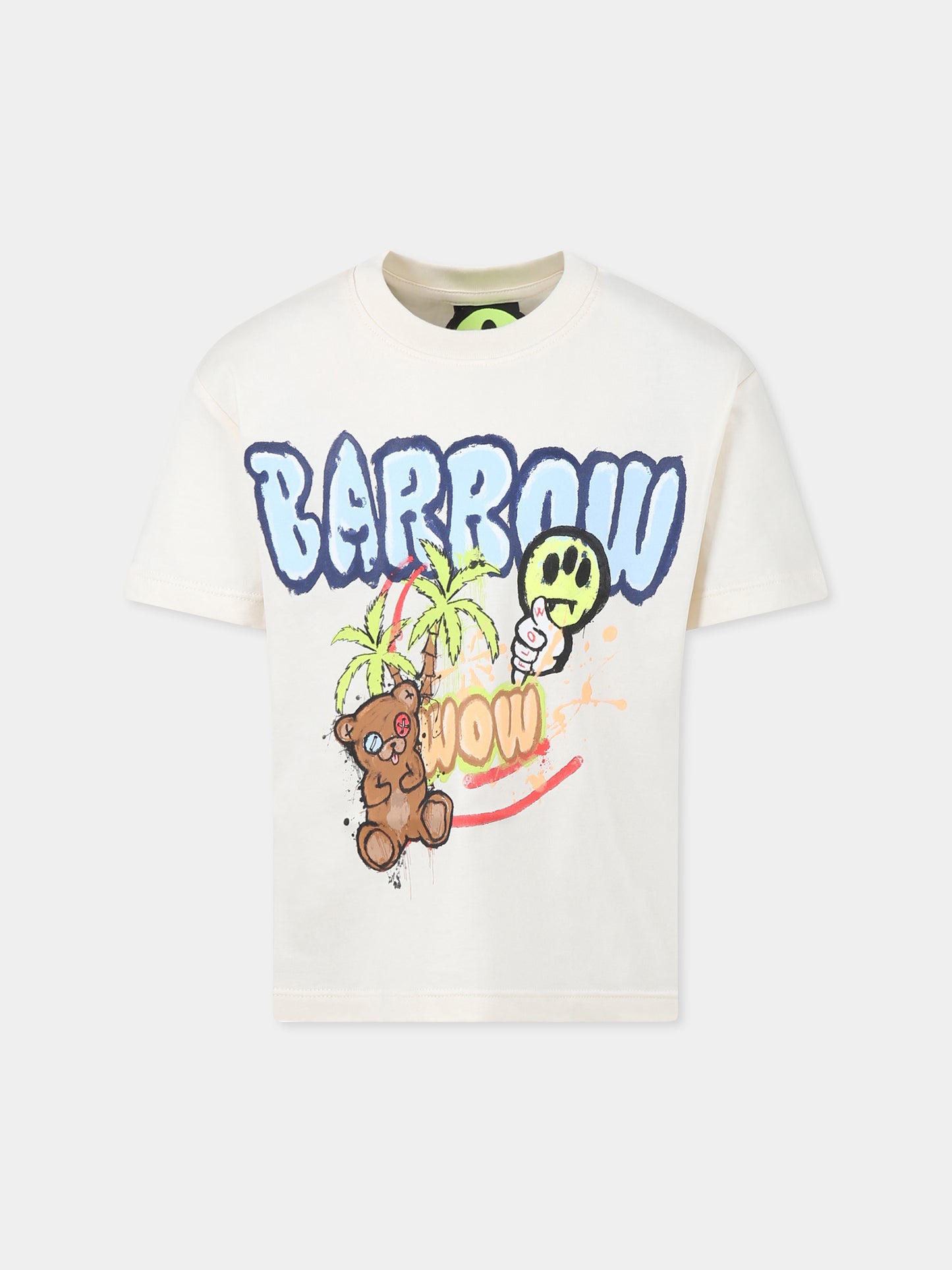 Ivory t-shirt for kids with logo