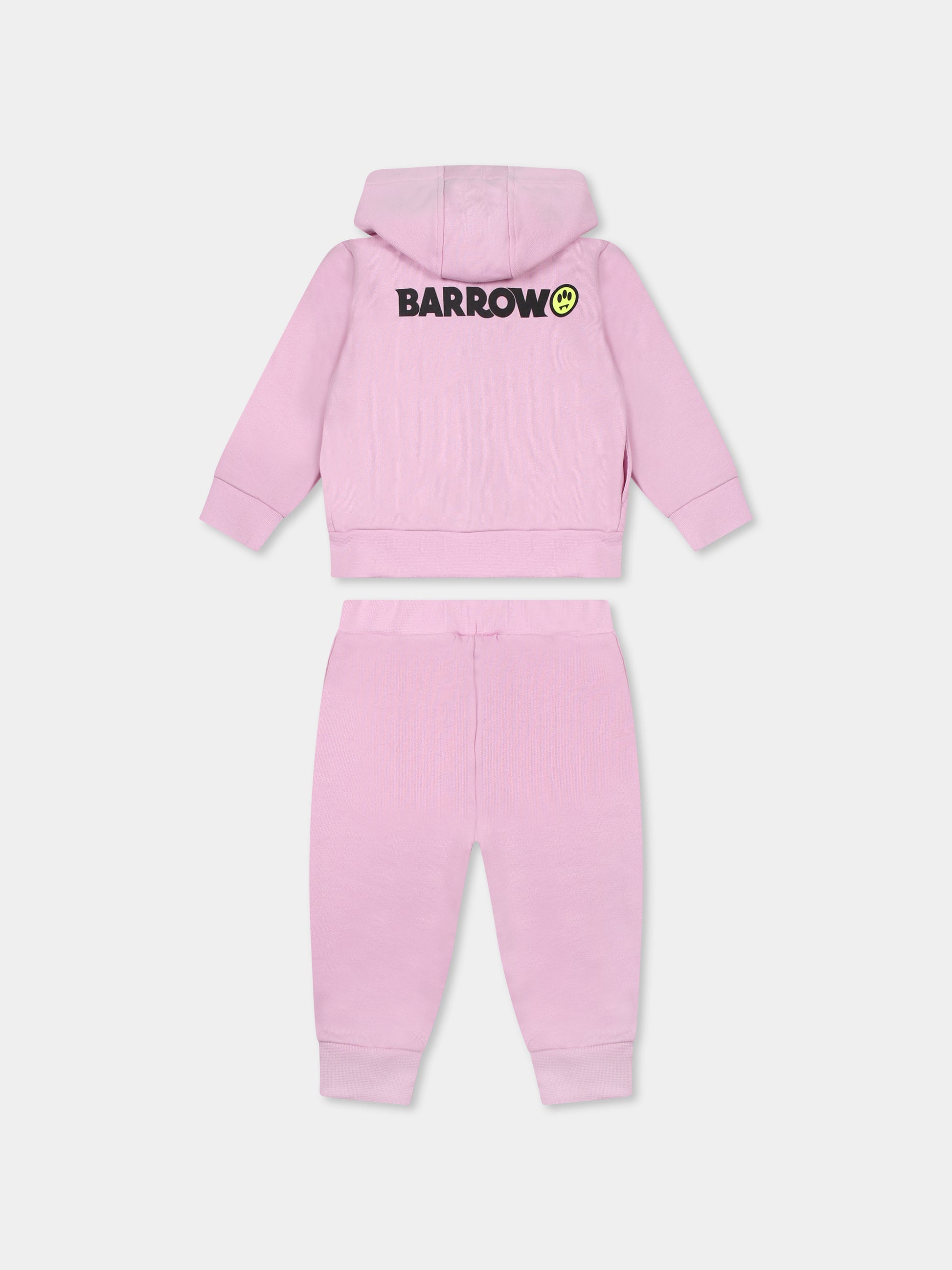 Completo rosa per neonata con logo,Barrow,S5BKNGSF200 BW014