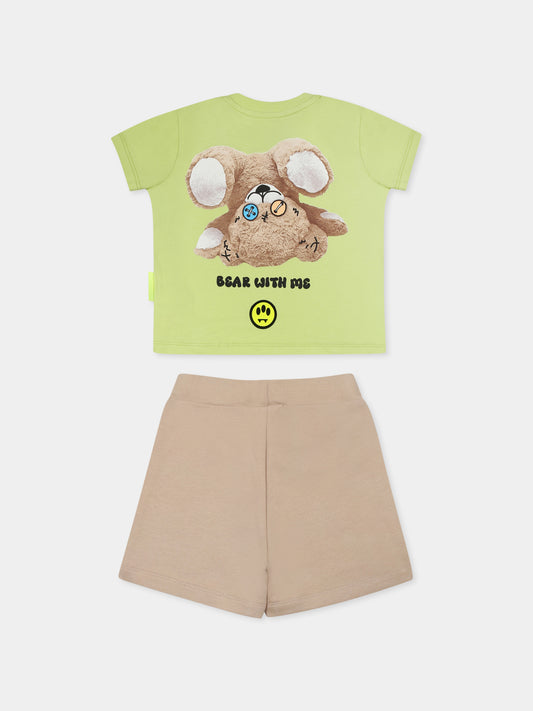 Multicolor suit for babykids with Bear print