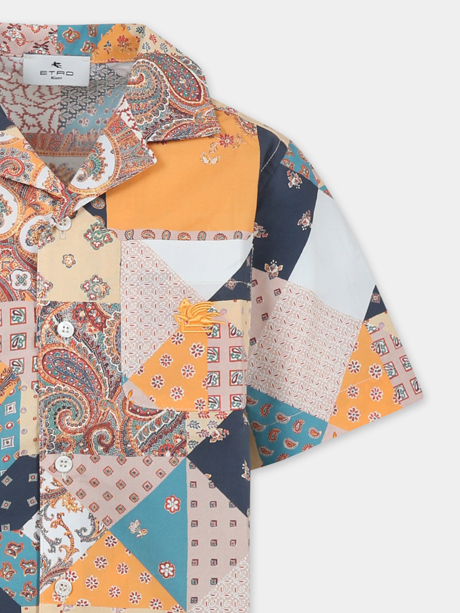 Camicia multicolor per bambino con stampa paisley,Etro,GW5P21 P0475 432MC