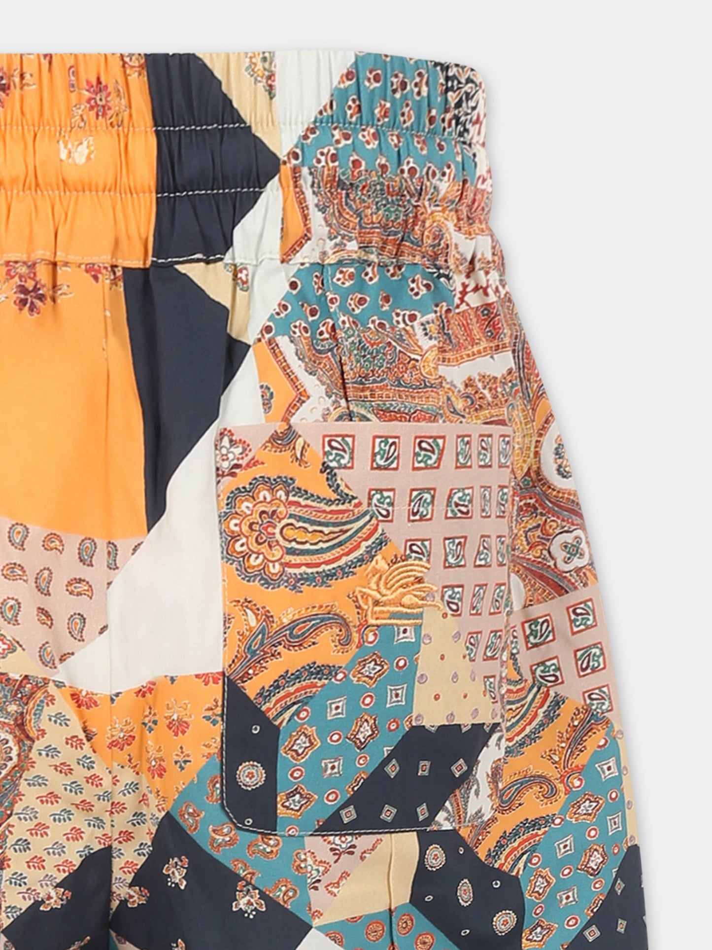 Shorts multicolor per bambino con stampa Paisley,Etro,GW6P49 P0475 432MC