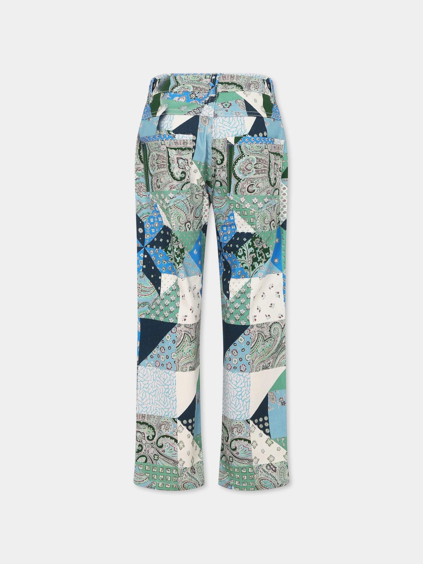 Pantaloni multicolor per bambino con stampa Paisley patchwork,Etro,GW6P60 D0114 60IMC