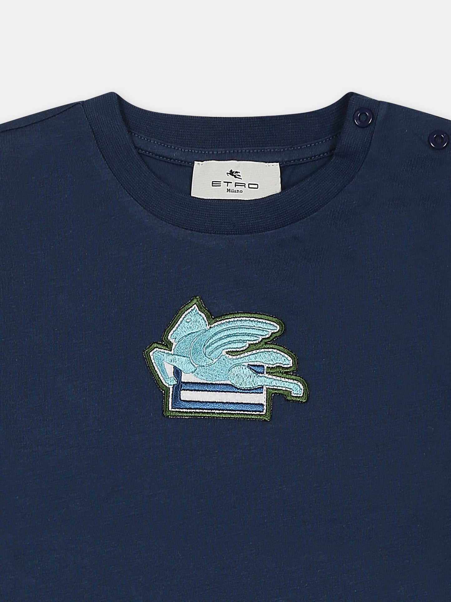 T-shirt blu per neonato con Pegaso,Etro,GW8571 Z2081 669