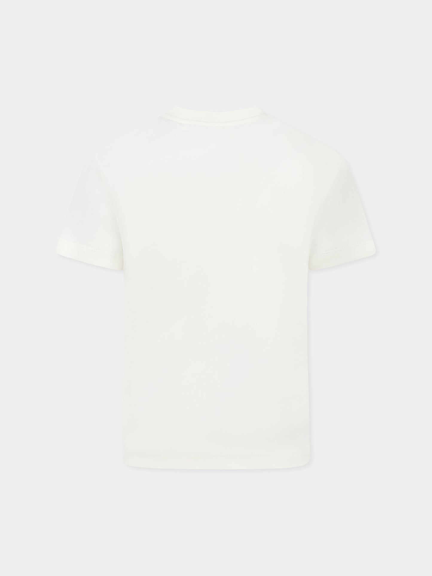 T-shirt avorio per bambina con stampa Paisley e logo,Etro,GW8A71 Z2081 105