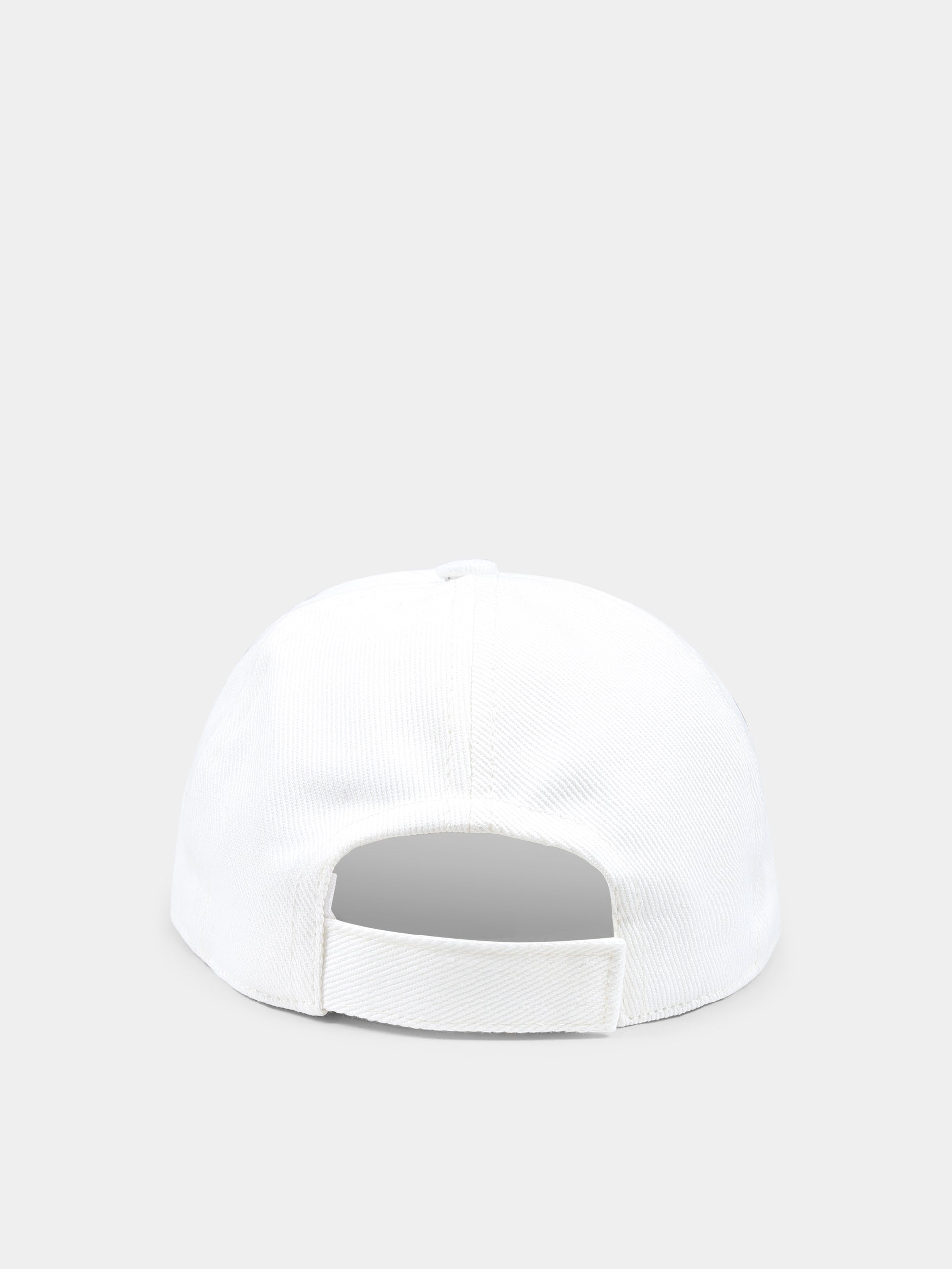 Cappello bianco per bambino con logo e motivo chevron,Missoni,MW0P07 Z3127 100AZ