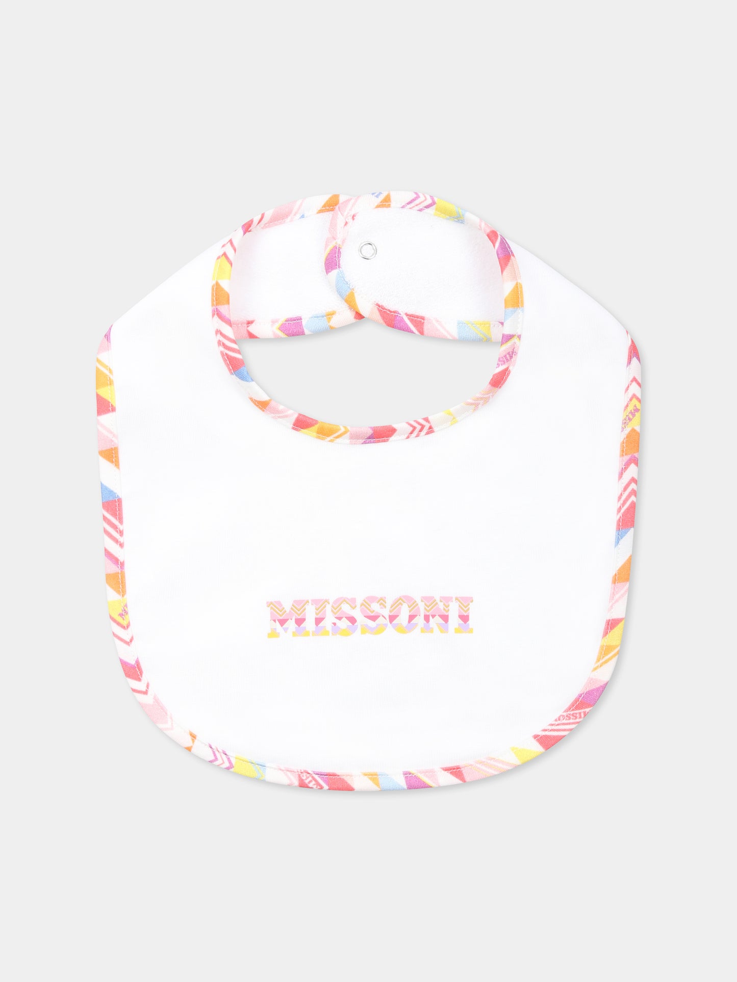 Set tutina bianco per neonata con logo,Missoni,MWB010 Z0082 100