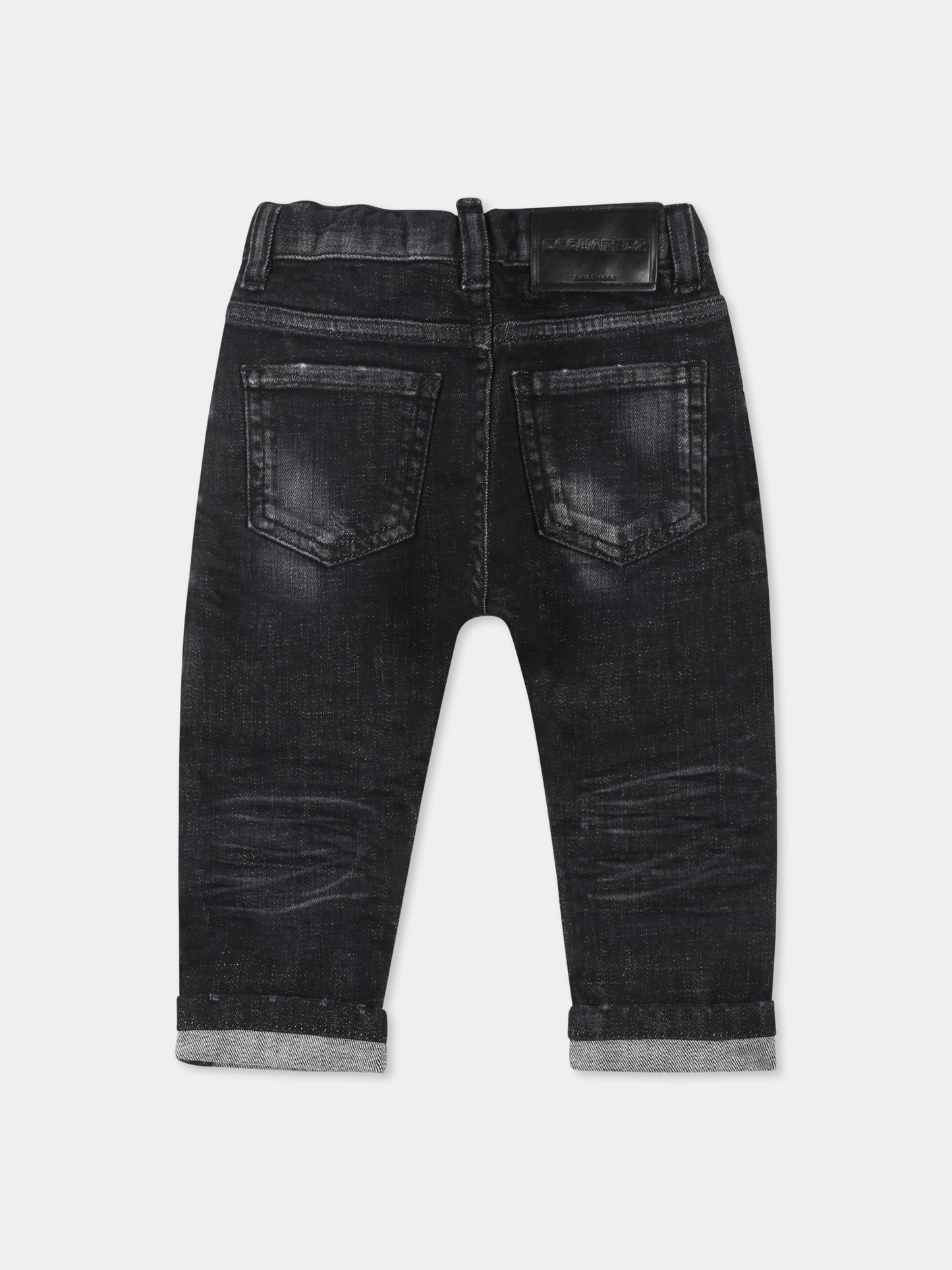 Jeans nero per neonato con logo,Dsquared2,DQ01TC D0ABS D2P76AB DQ02