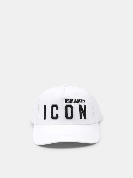 White hat for boy with logo