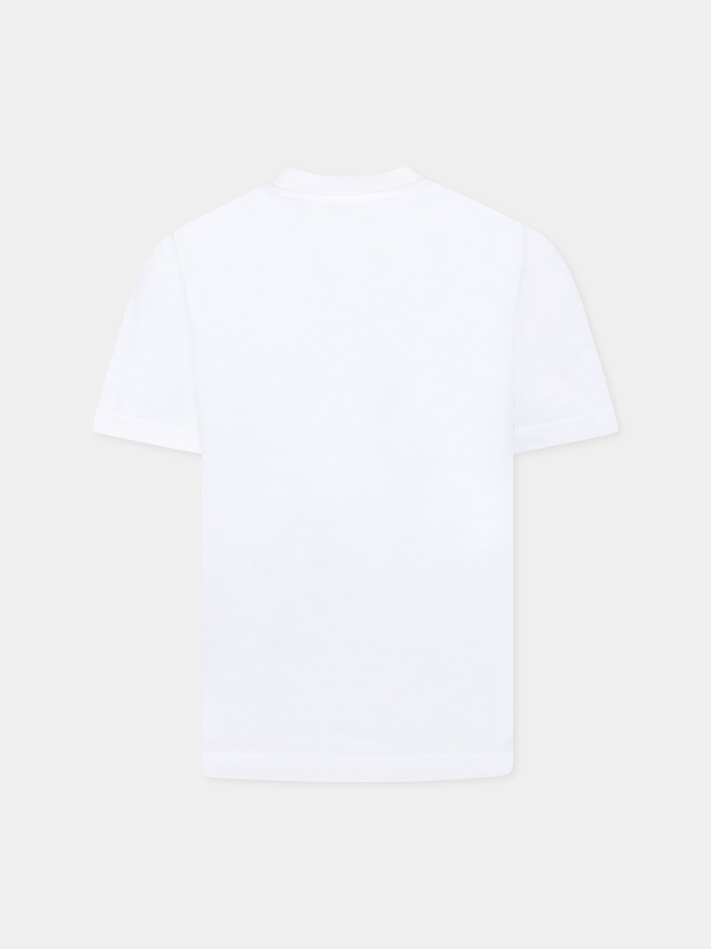 T-shirt bianca per bambino con logo nero,Dsquared2,DQ2668 D004G D2T1117U DQ100