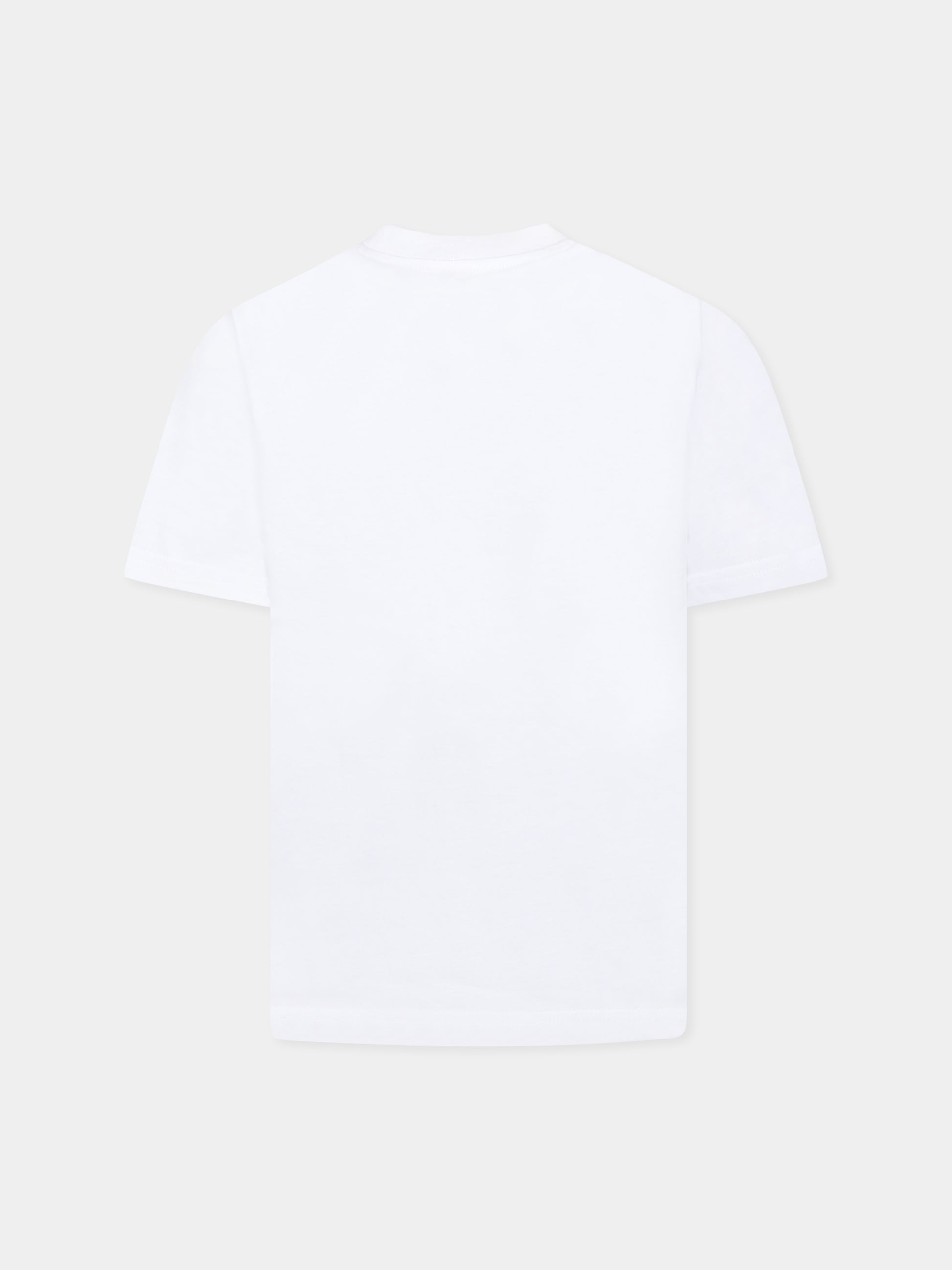 T-shirt bianca per bambino con logo nero,Dsquared2,DQ2668 D004G D2T1117U DQ100