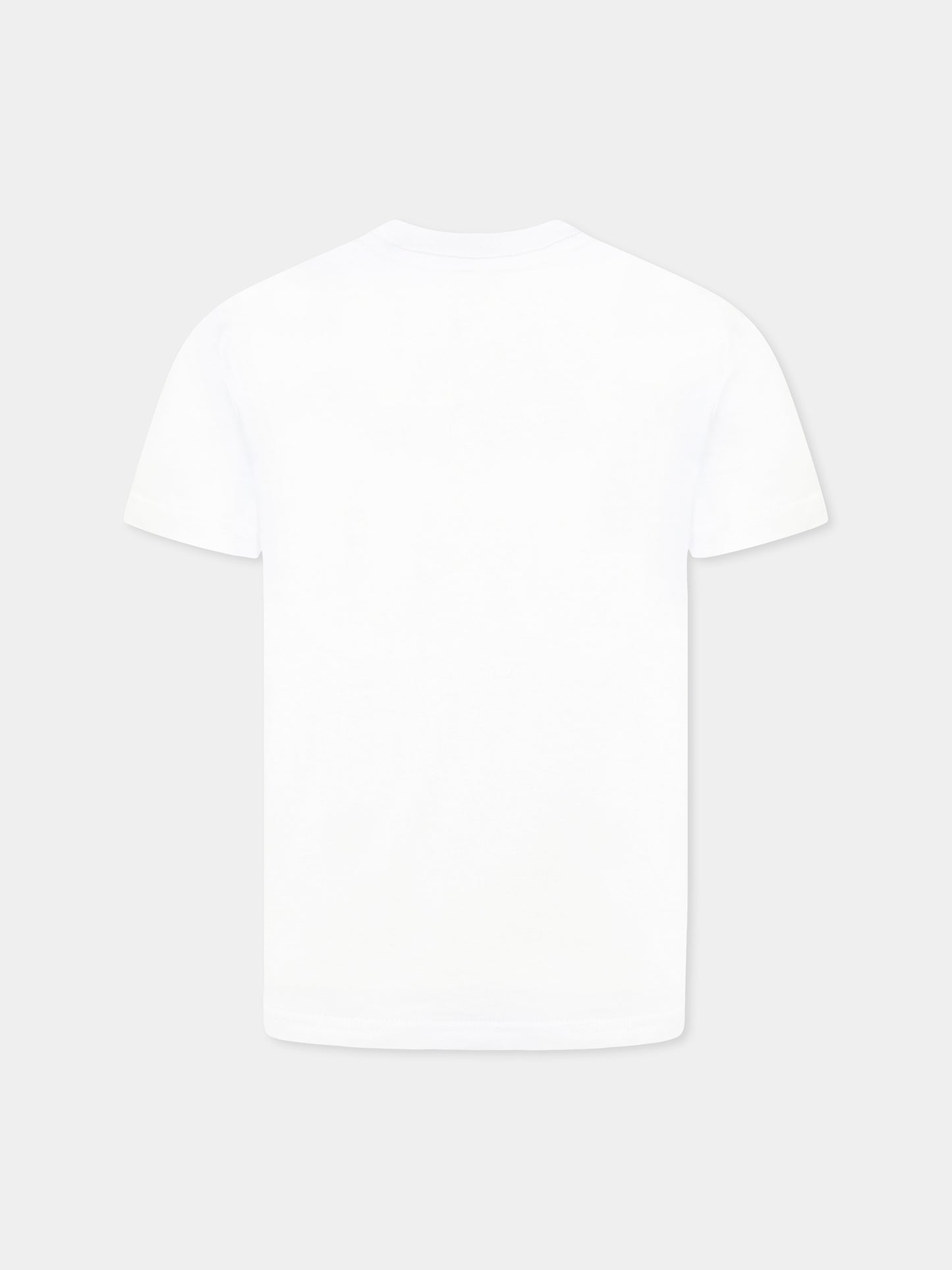 White T-shirt for boy with logo
