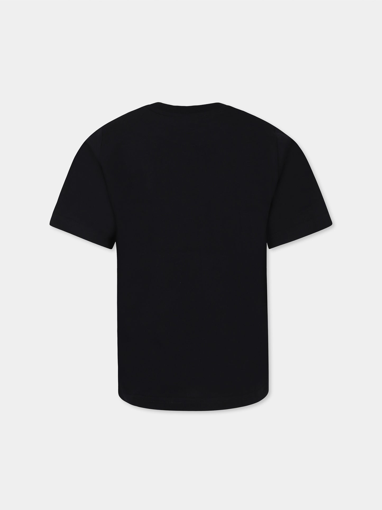 Black t-shirt for boy with logo