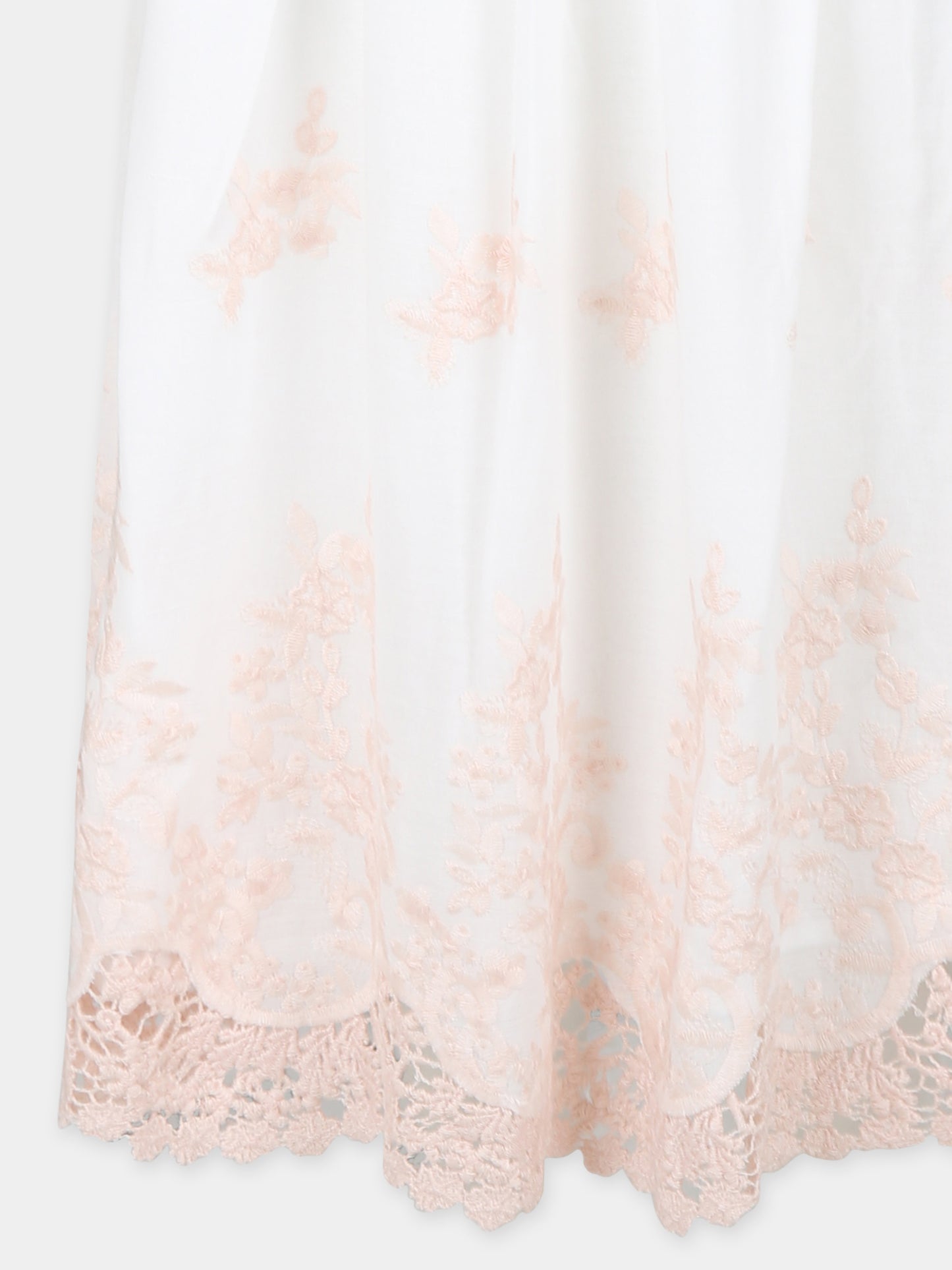 Vestito avorio per bambina con ricamo,Caffe' D'orzo,ZW1B32 M0061 100RS