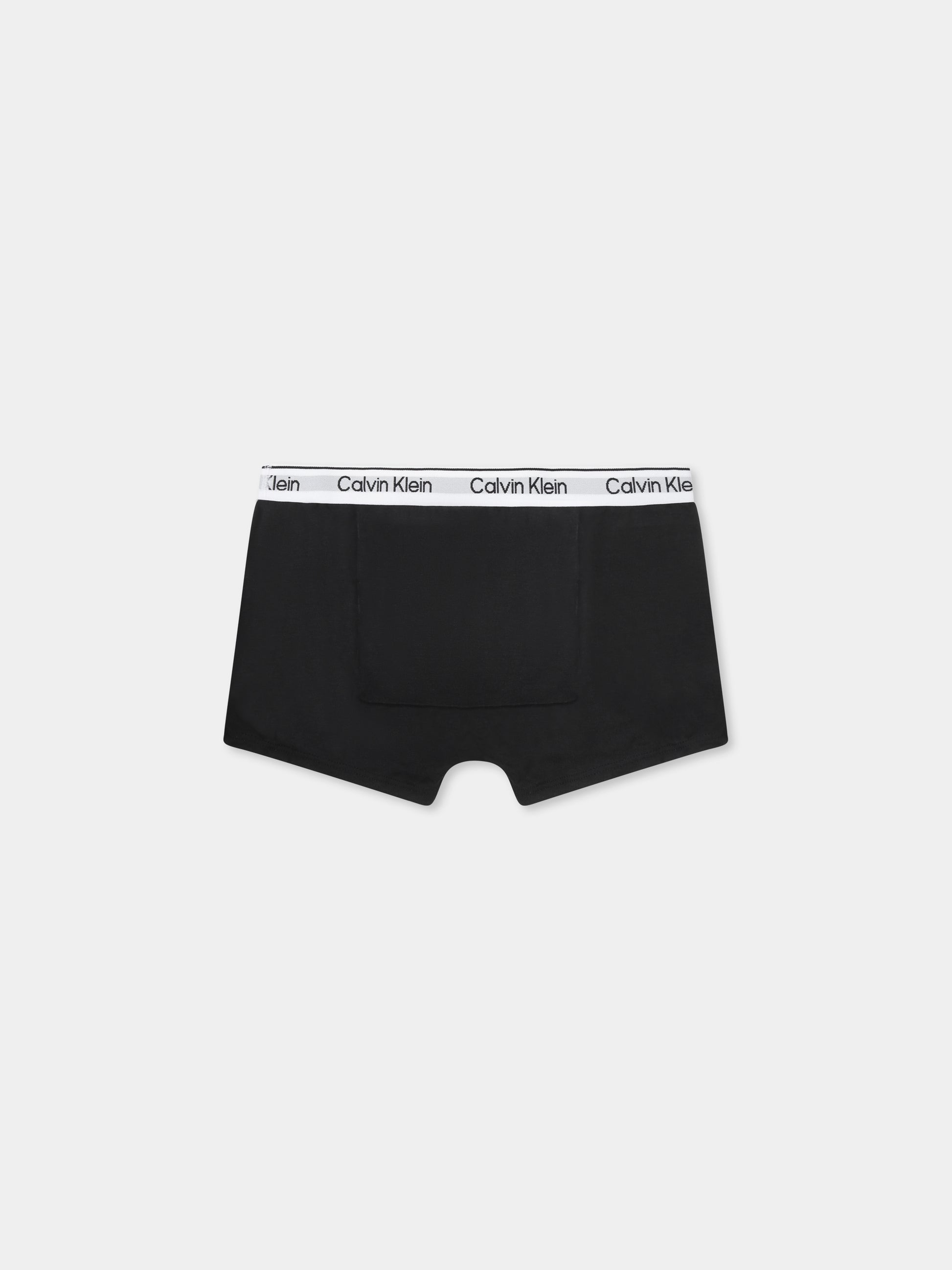 Set boxer nero per bambino con logo,Calvin Klein Kids,25S CAB70B700507T B70B700507 0R8
