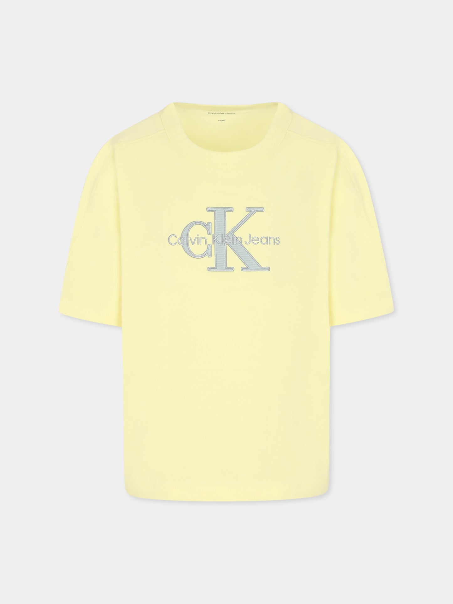 T-shirt gialla per bambino con logo,Calvin Klein Kids,25S CKIB0IB02452J IB0IB02452 ZA6