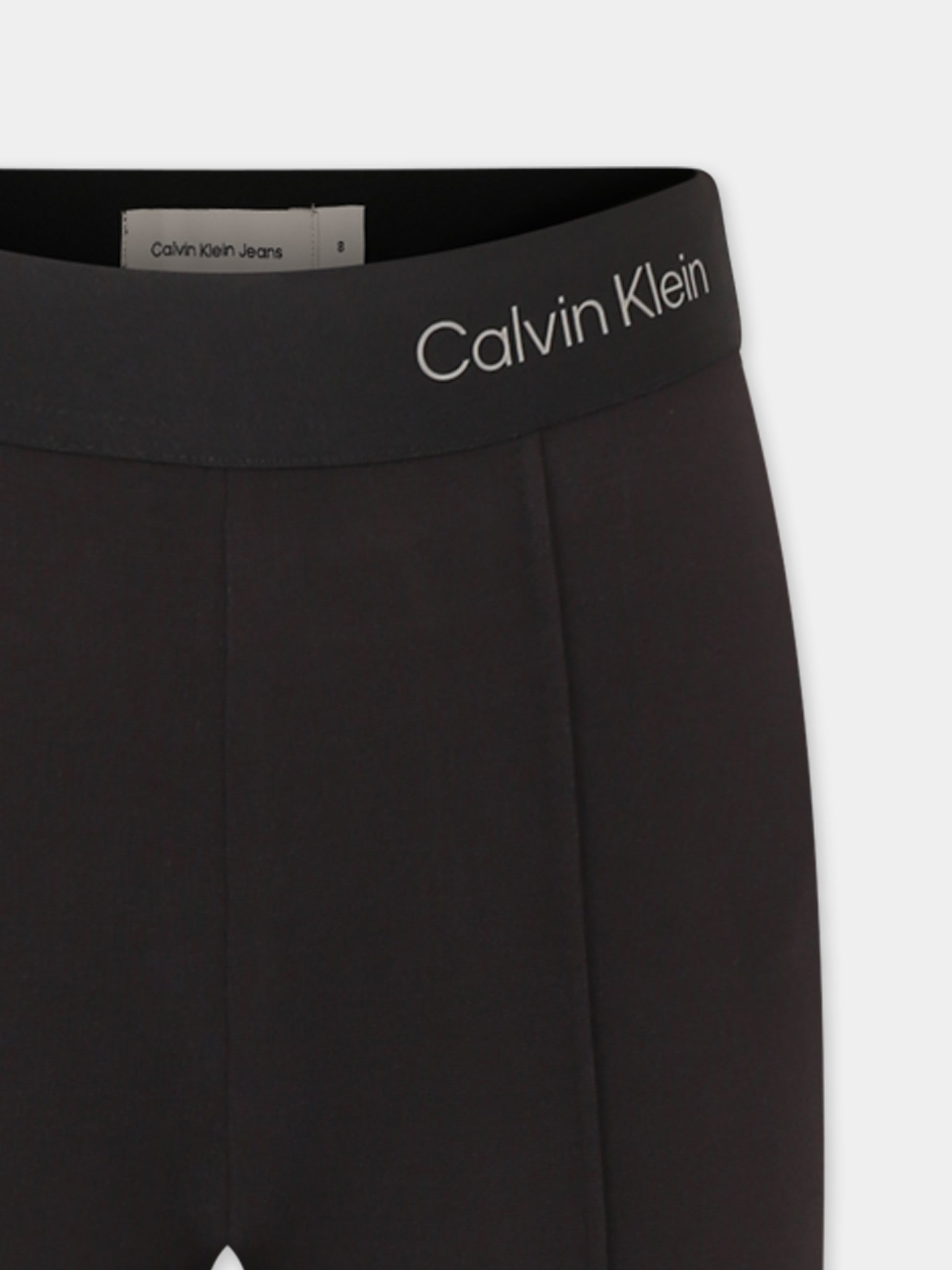 Leggings neri per bambina con logo,Calvin Klein Kids,25S CKIG0IG02874J IG0IG02874 BEH