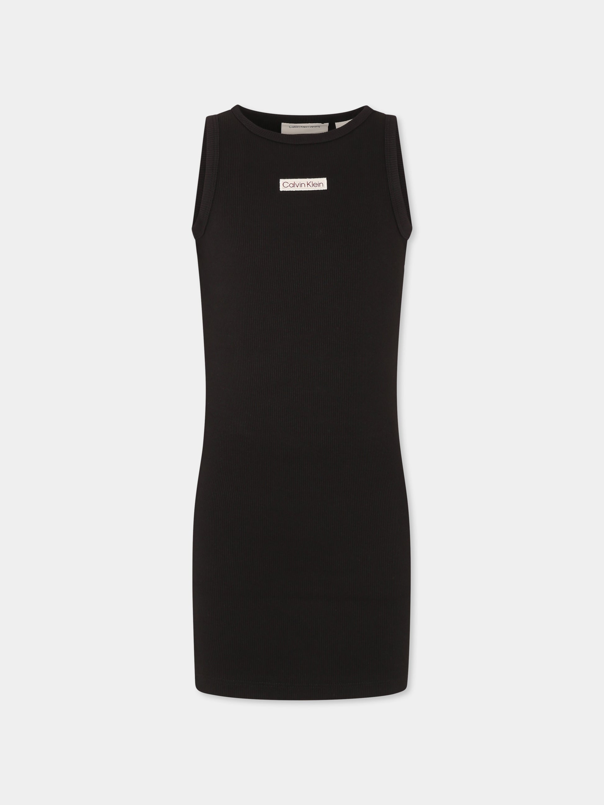Vestito nero per bambina con logo,Calvin Klein Kids,25S CKIG0IG02906J IG0IG02906 BEH