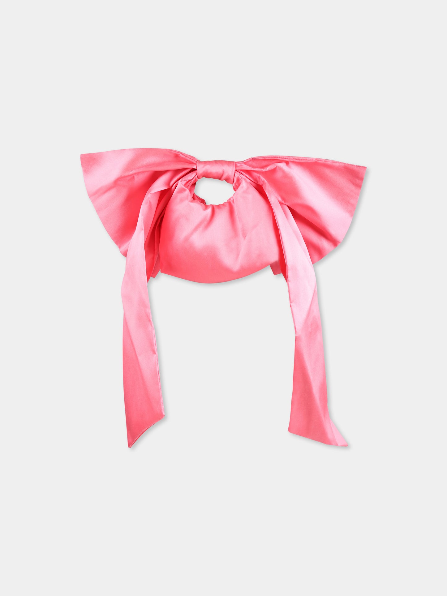 Pink bag for girl with bow
